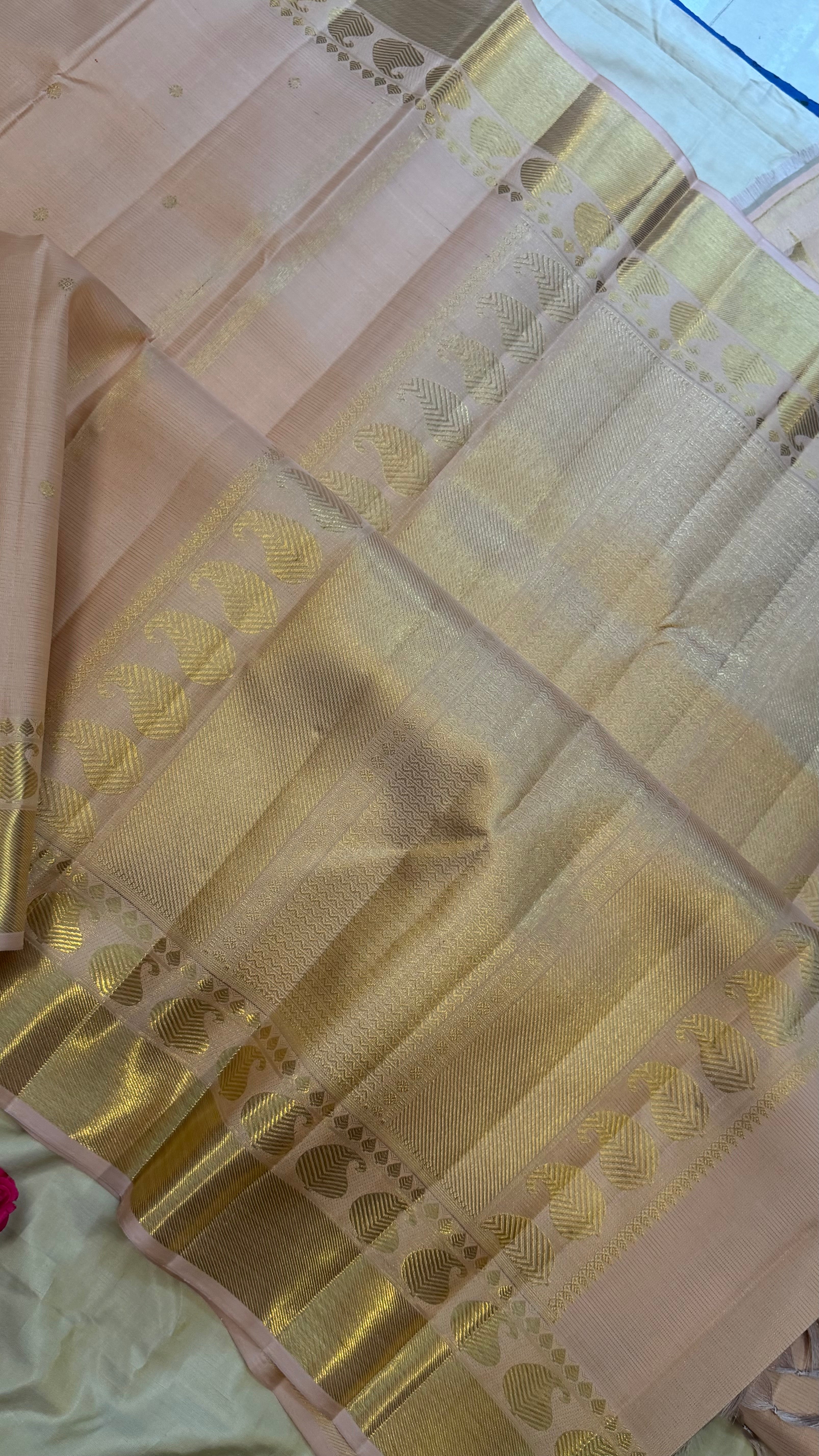 Blush pink Vairaoosi   / Kanjipuram silk