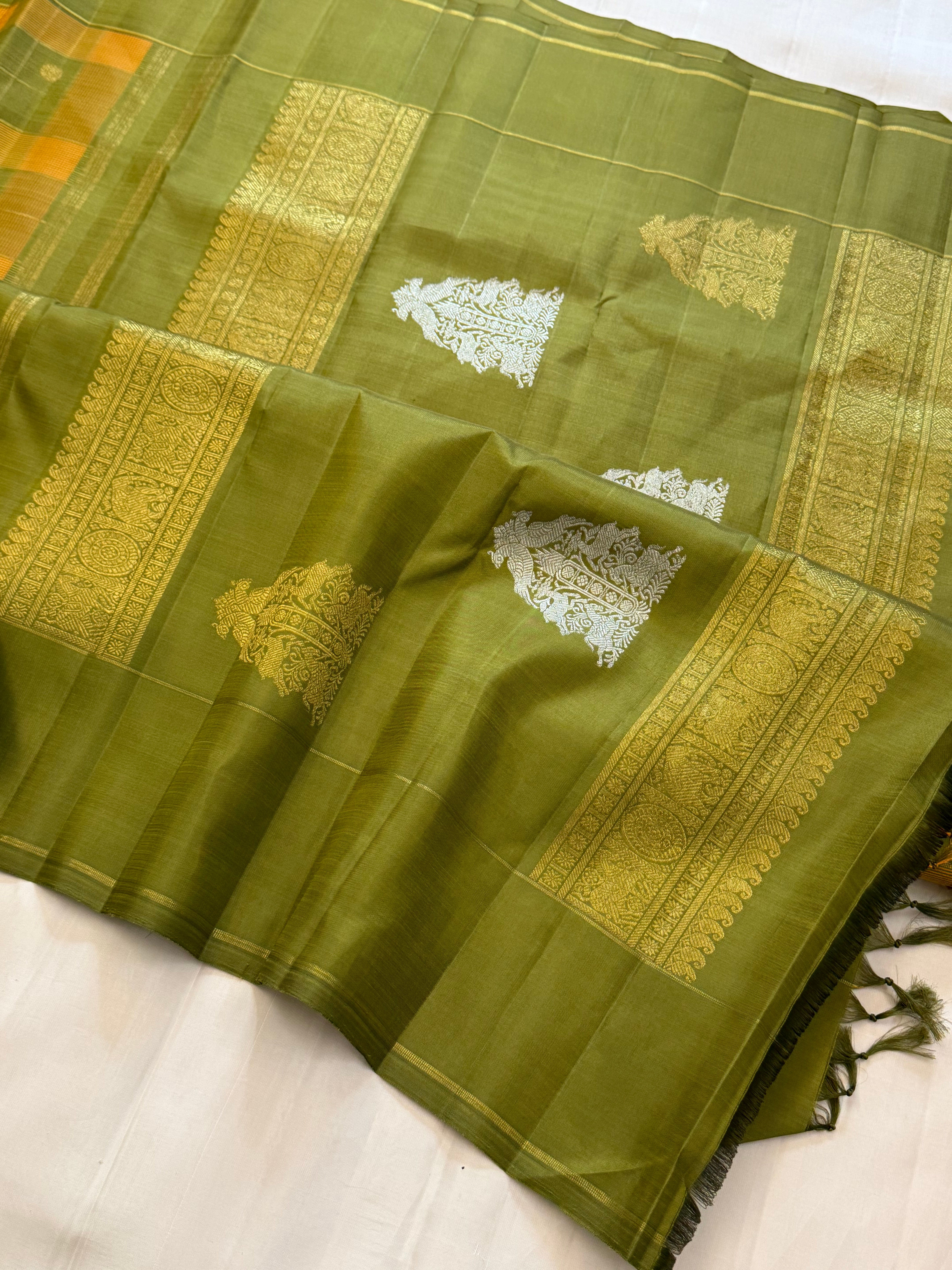 Chettinad Kattam Pure Kanjipuram silkCLSA11339