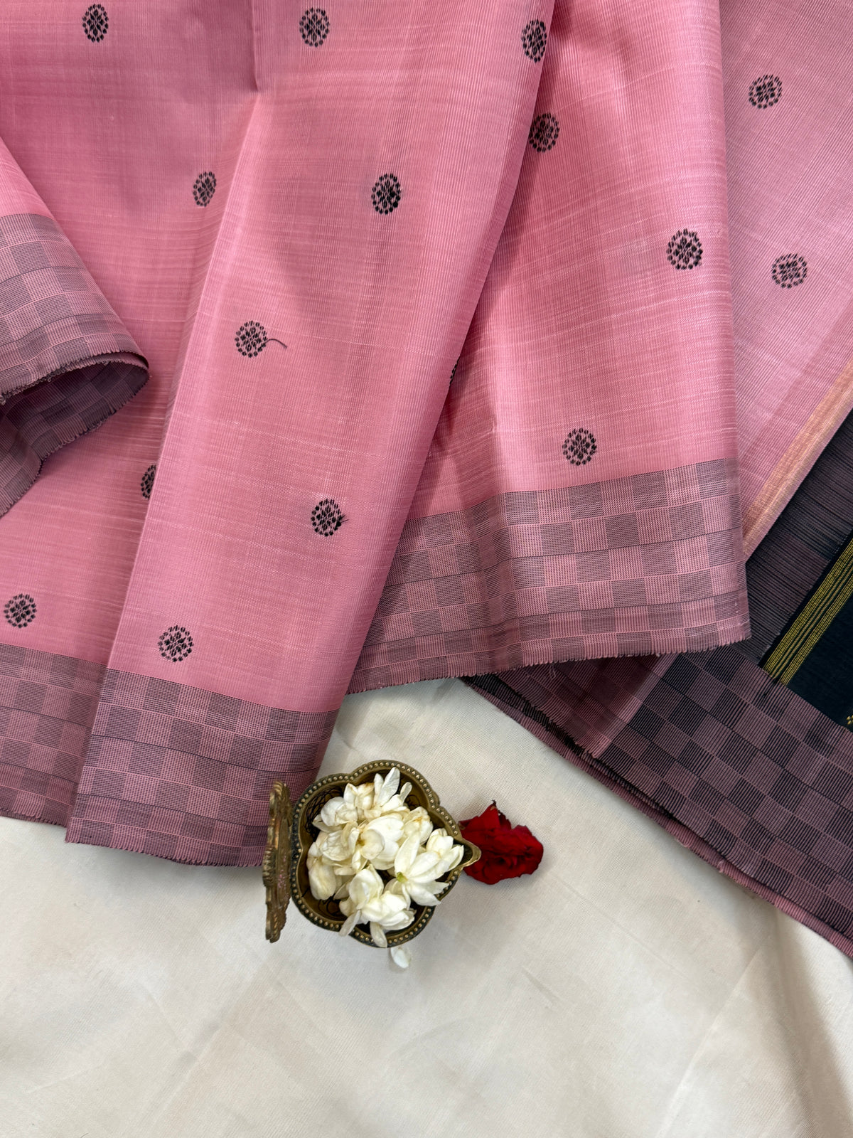 Pink body thread butta/ kanjipuram silk saree clsa 11384