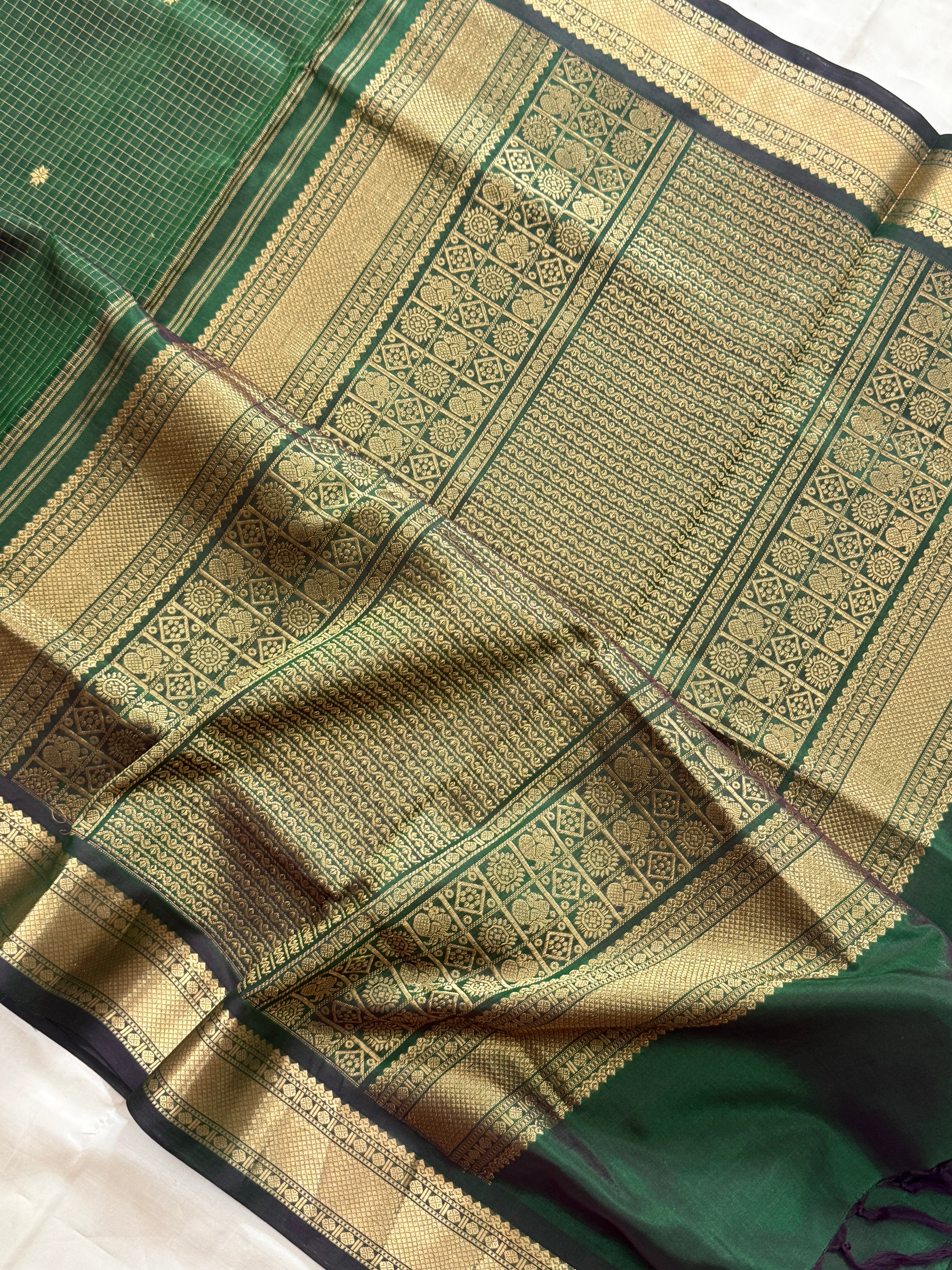 Green Zari Kattam silk cotton/CLSA11479