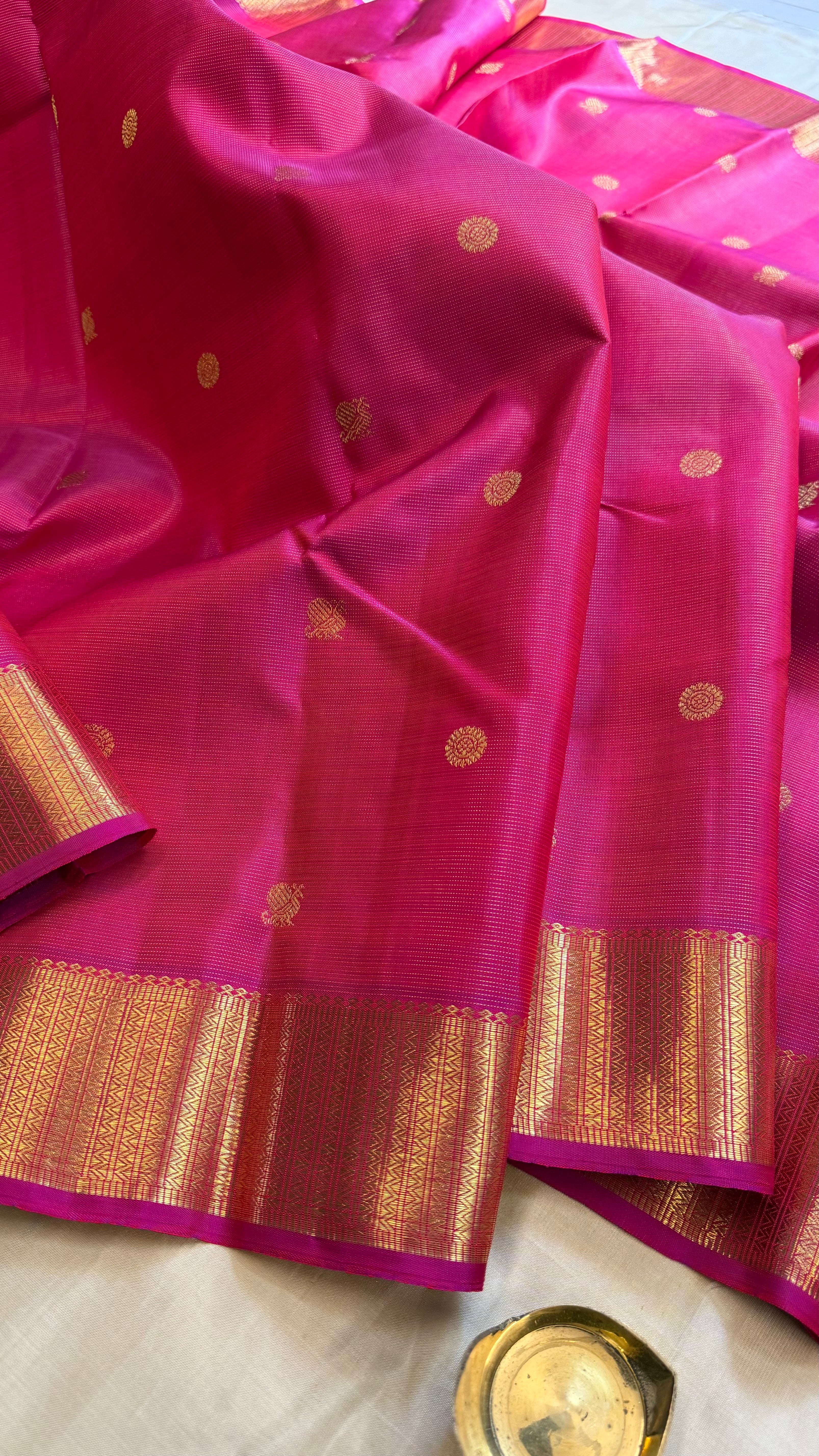 Double tone pink vairaoosi - Exclusive pallu / Kanjipuram Silk
