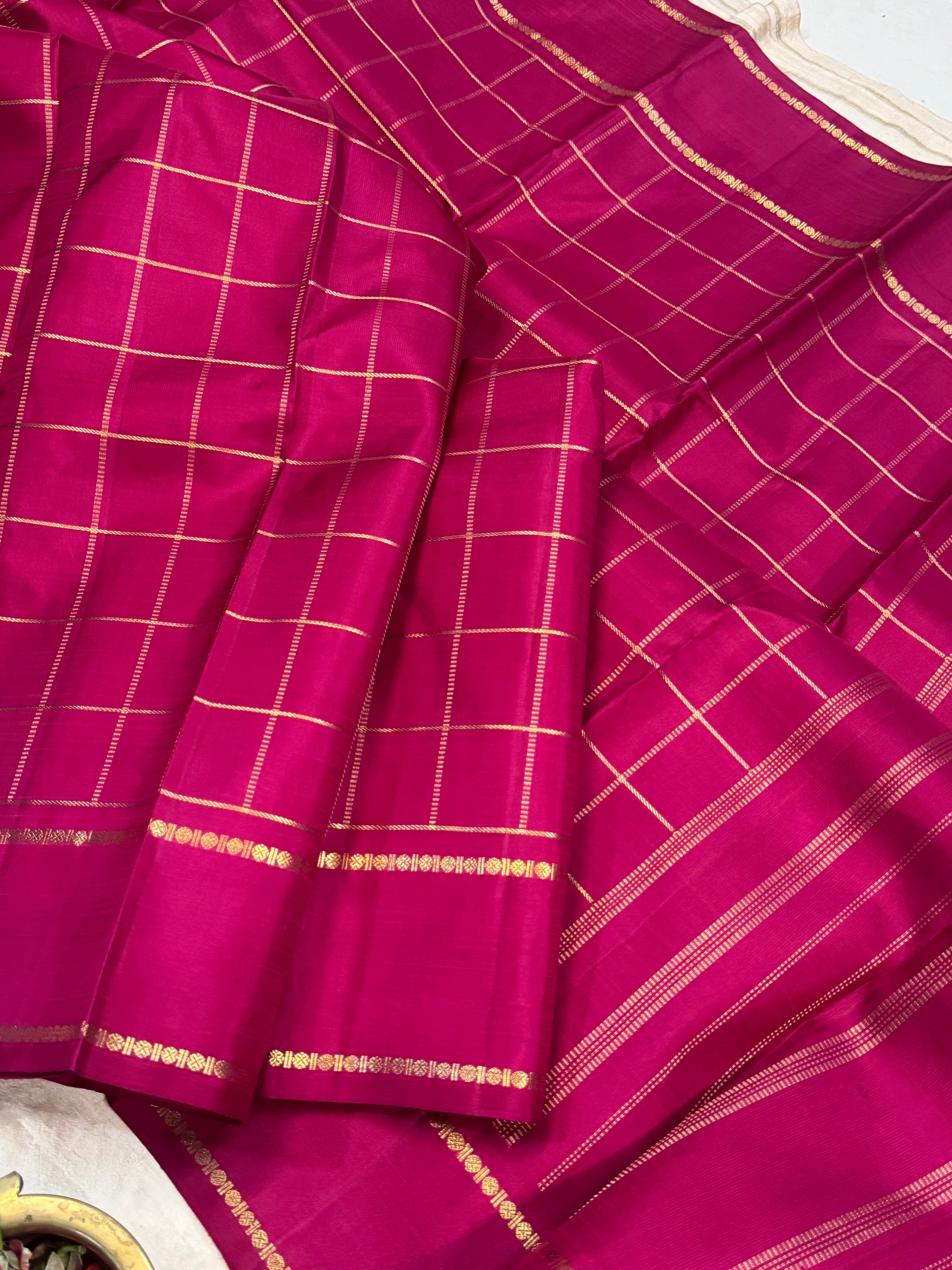 Araku zari kattam retta pet / kanjipuram silk