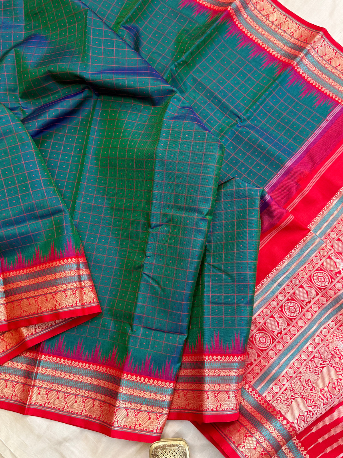 Special edition peacock with laksham Butta silk saree/clsa 12436