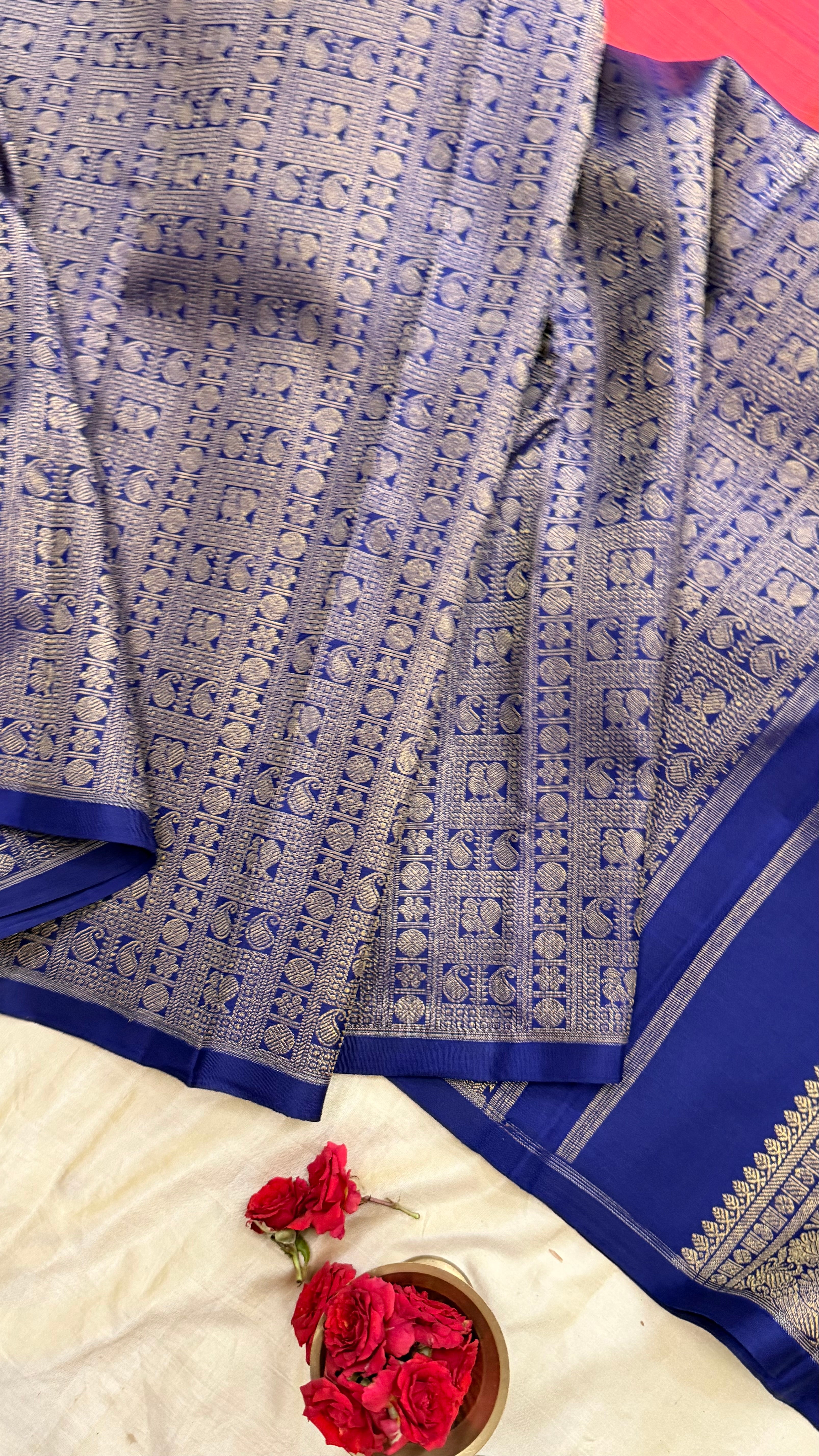 Off and off Korvai / Kanjipuram Silk