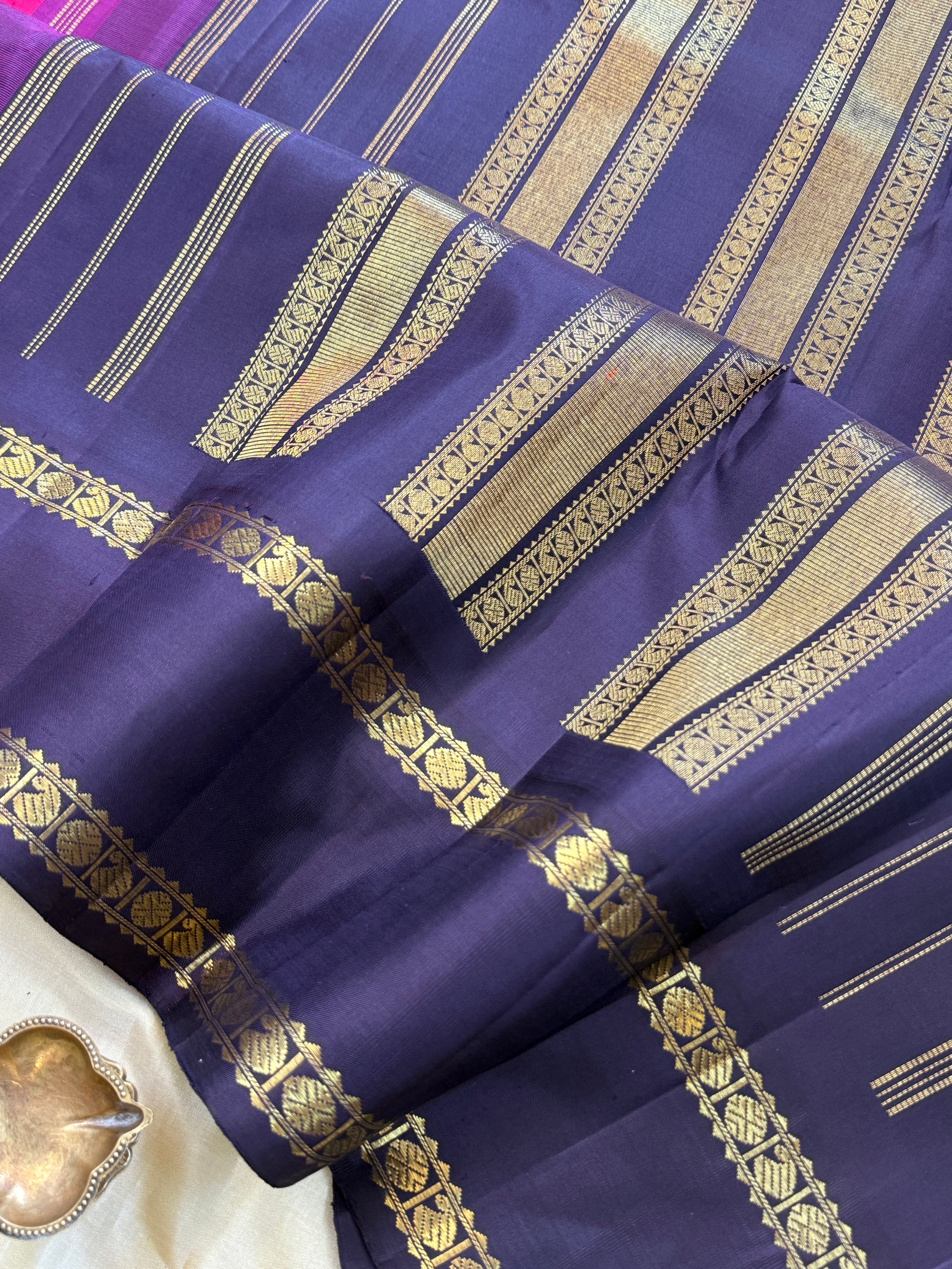 Pink Rettapet body plus butta Korvai / kanjipuram silk saree clsa 11633