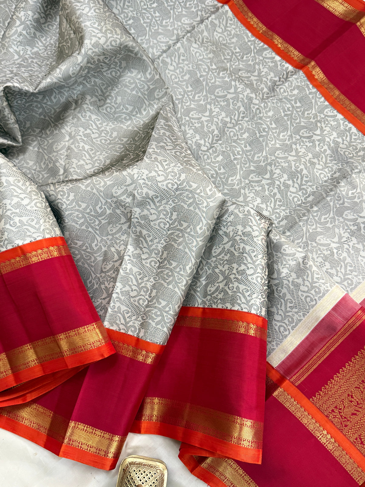 Vanasingaram Rettapet border/ Kanjipuram silk saree clsa 12793