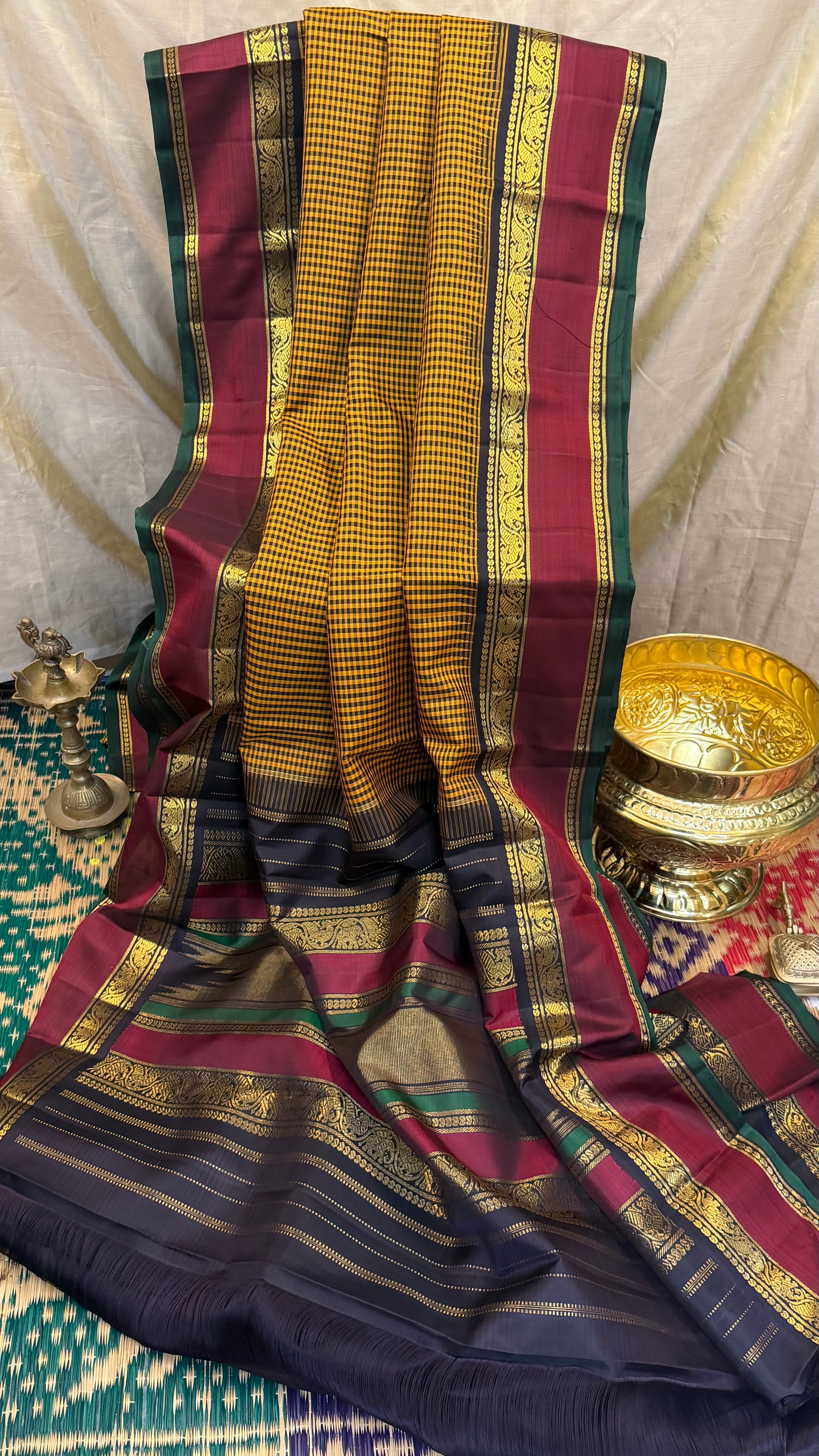 Vintage Kattam Korvai / Kanjipuram silk