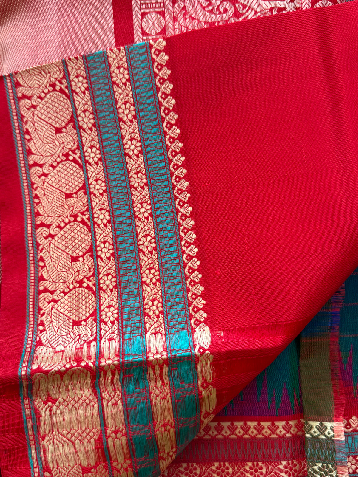 Special edition peacock with laksham Butta silk saree/clsa 12436