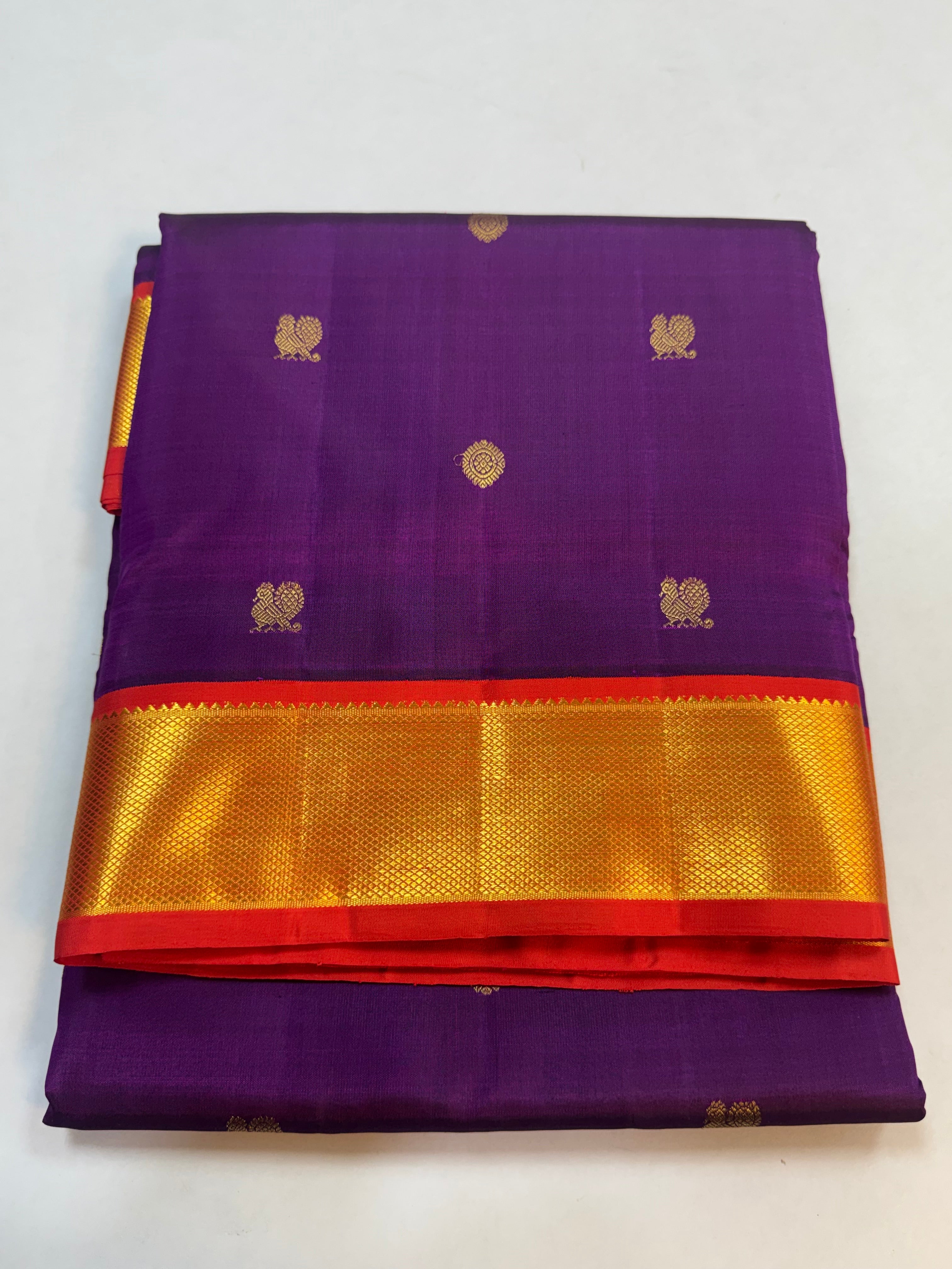 2g purple  korvai 10 yardssaree