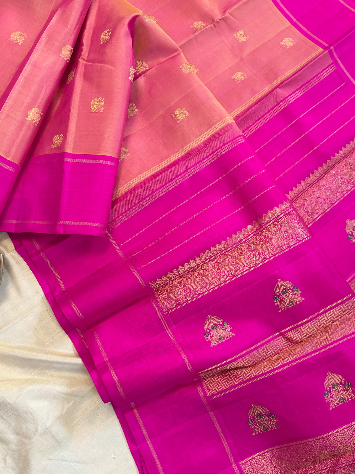 Simha pink pure Zari Kanjipuram
