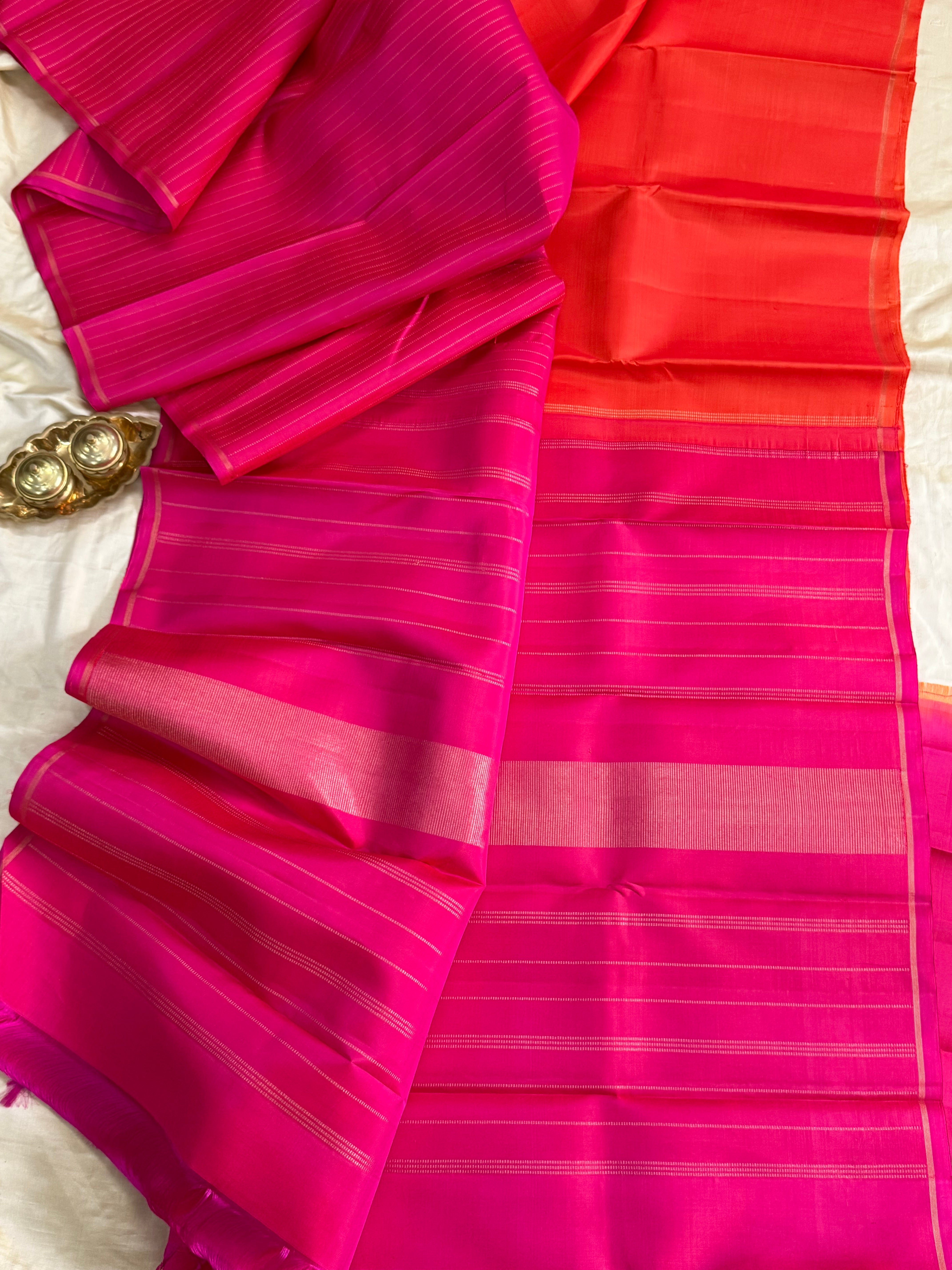 HALF AND HALF BODY ZARI/KANJIPURAM SILK SAREE CLSA 8424