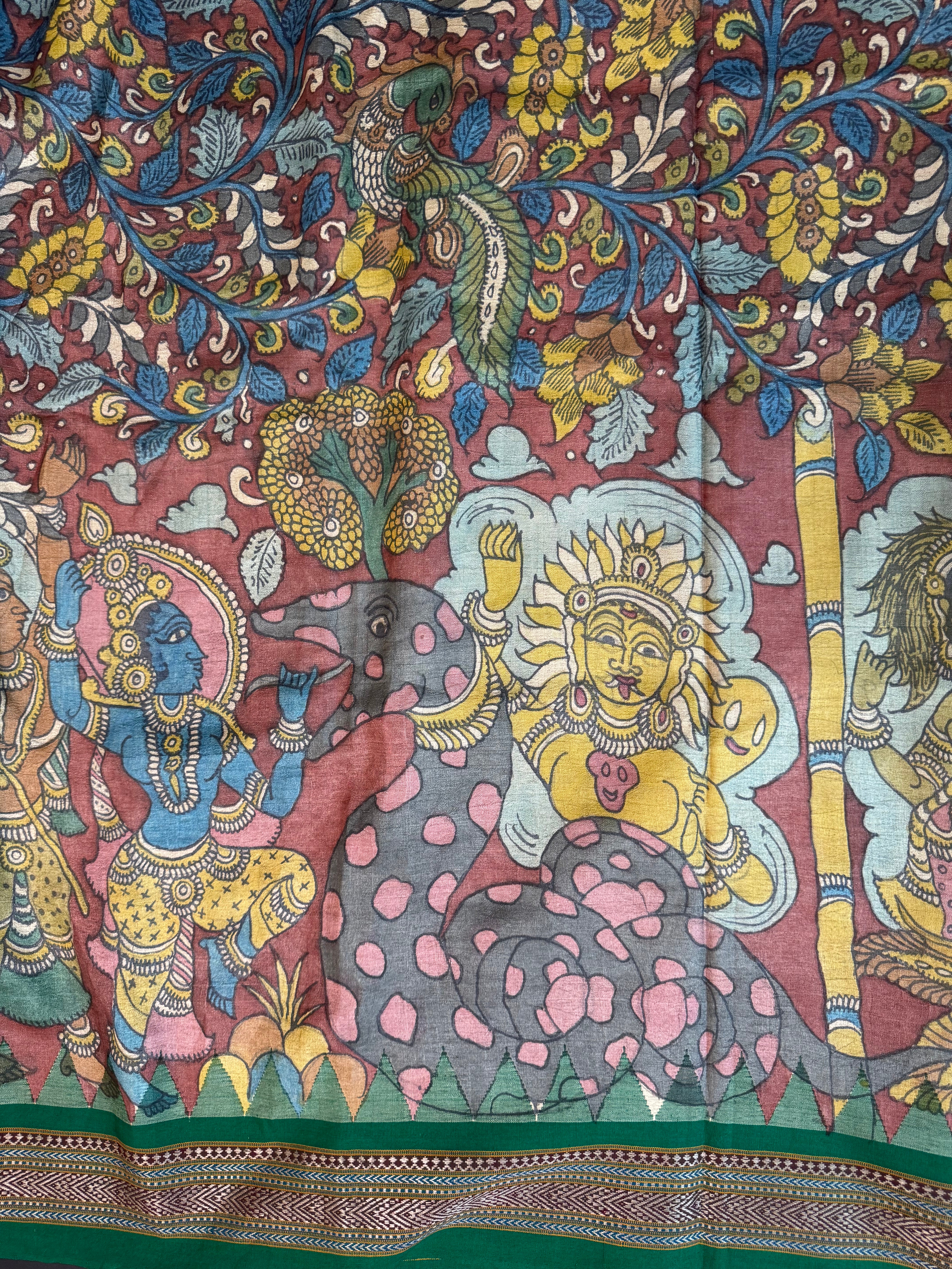 Pen kalamkari Vidharba Tussar