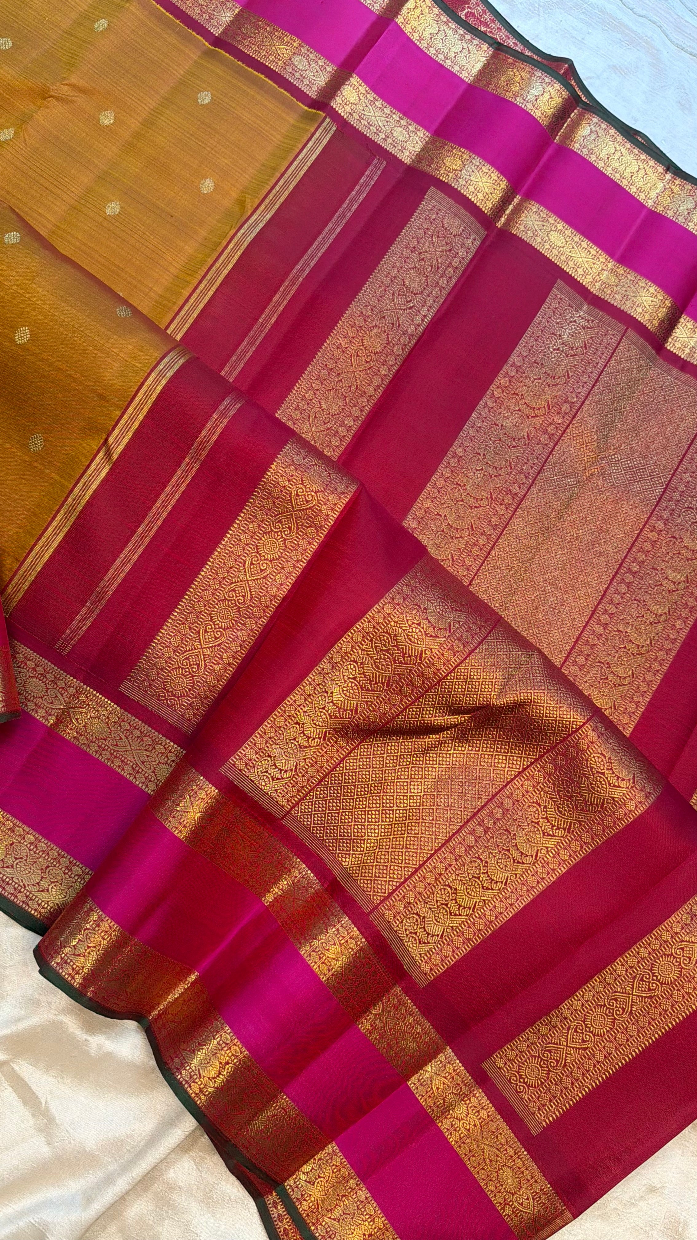 Simha colour   Korvai Kanjipuram silk