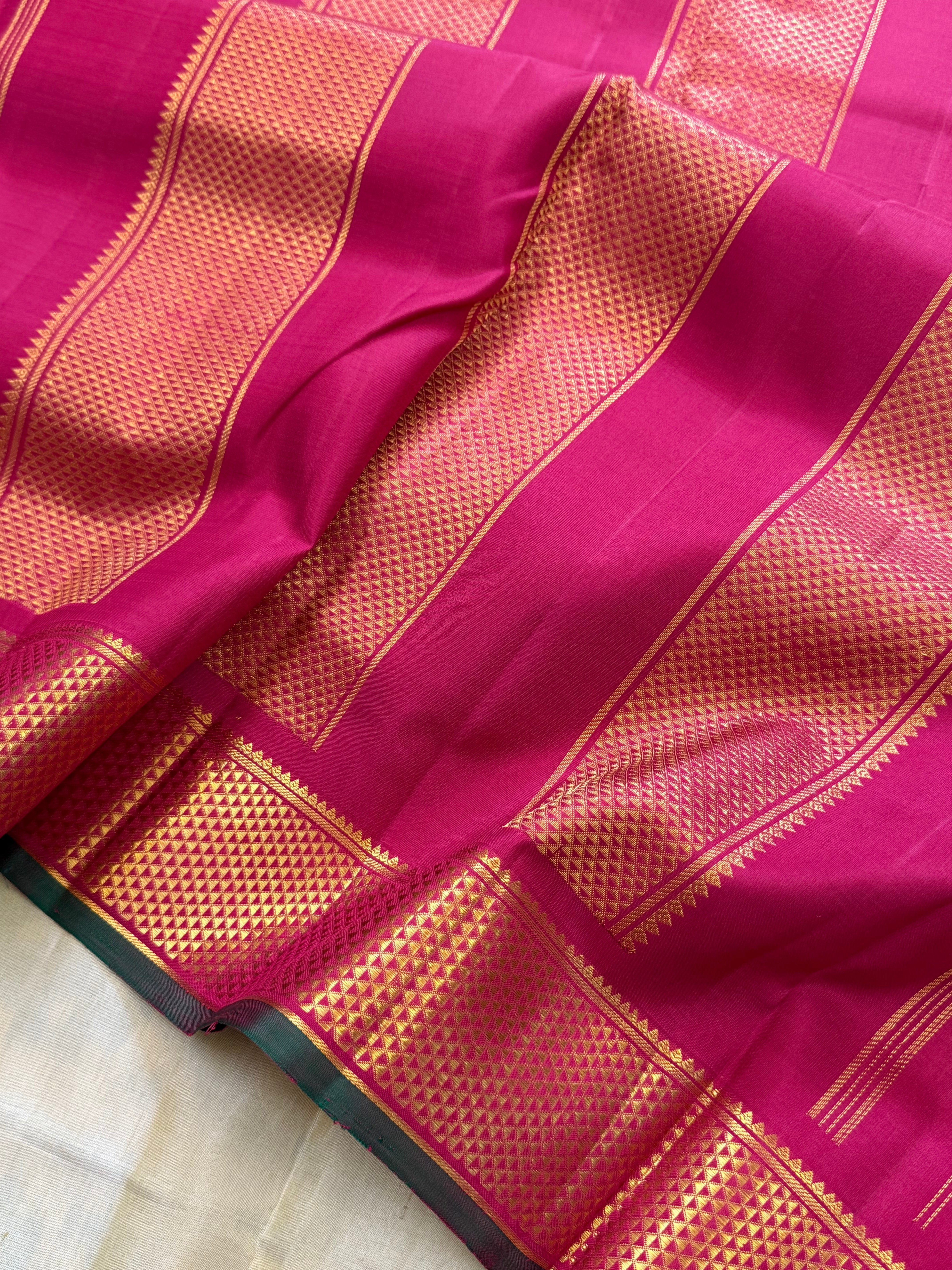 10 YARDS GETTI BORDER / KANJIPURAM SILK SAREE CLSA 8996