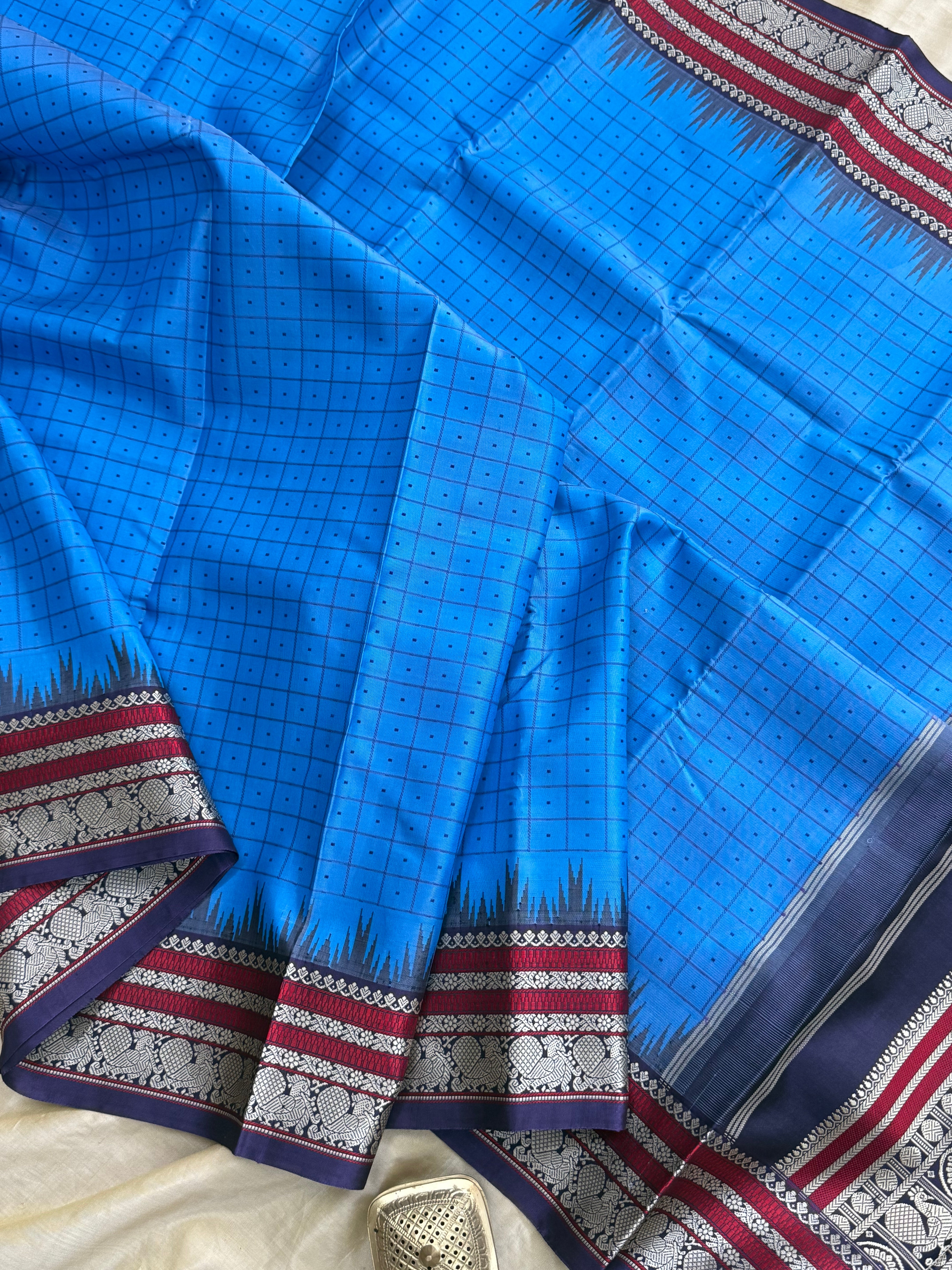 Anandha blue with temple border/special edition CLSA8382