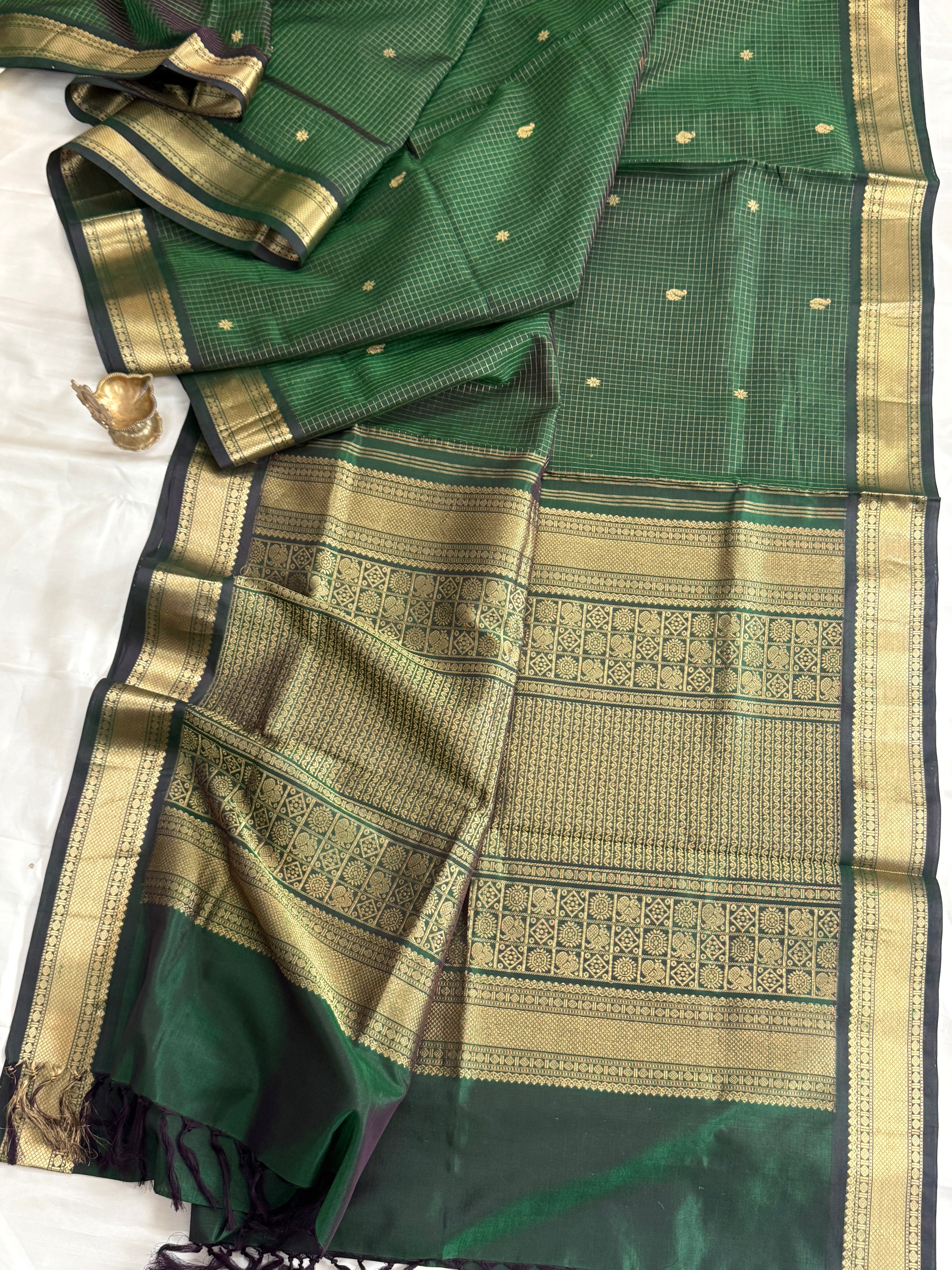 Green Zari Kattam silk cotton/CLSA11479