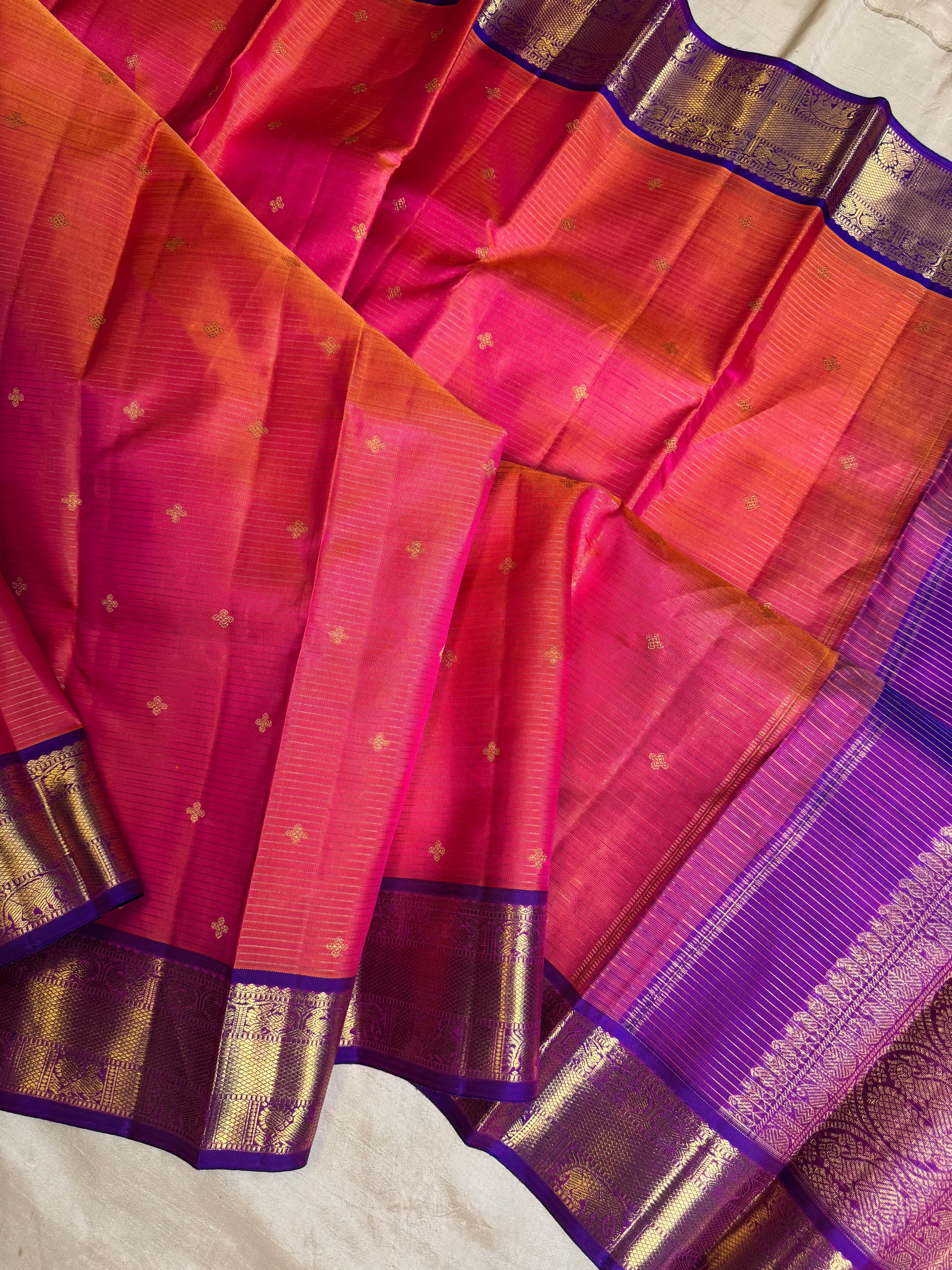 Kanagambaram thanthi kambi / Kanjipuram silk