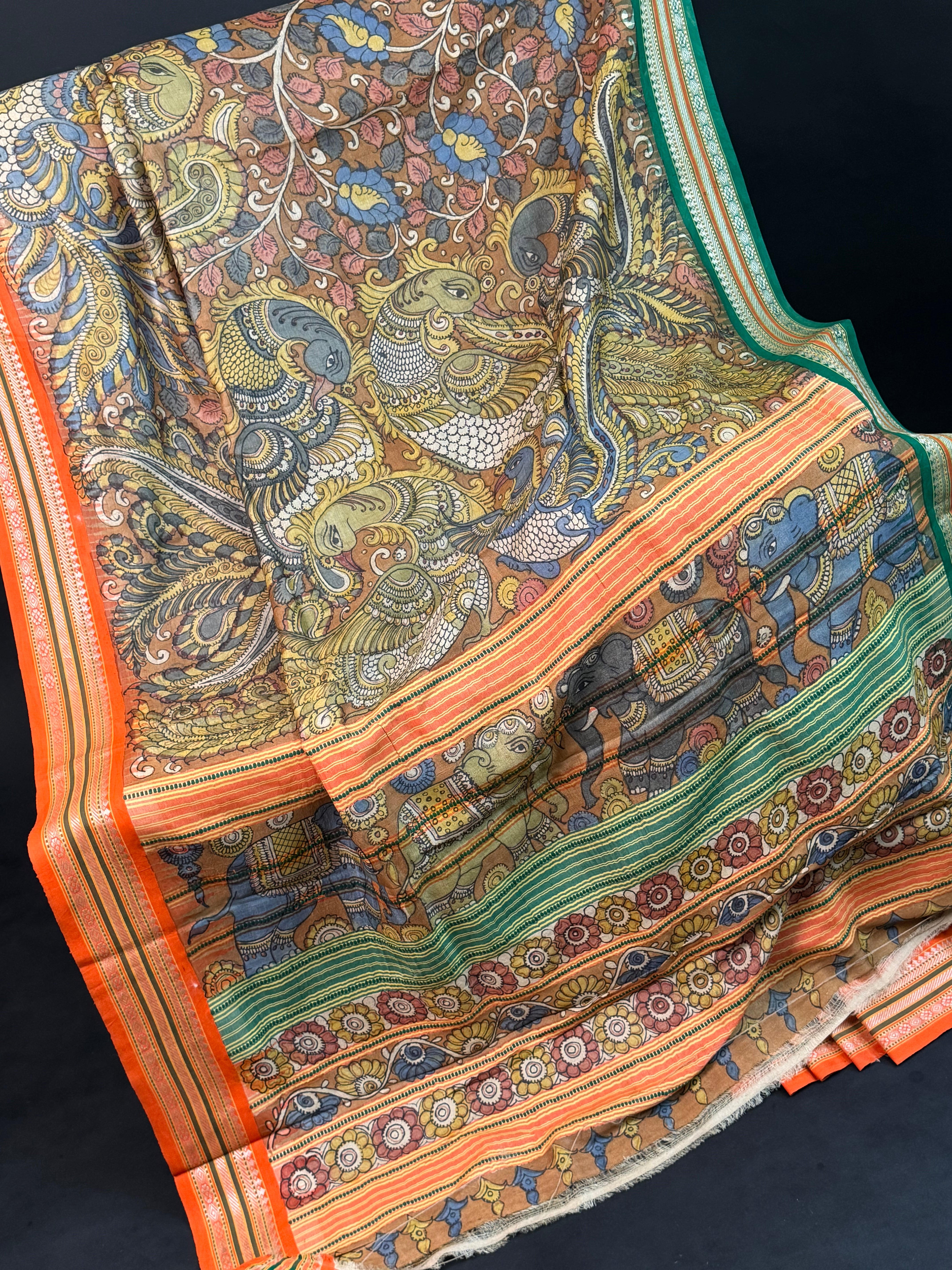 Pen kalamkari Vidharba Tussar4631