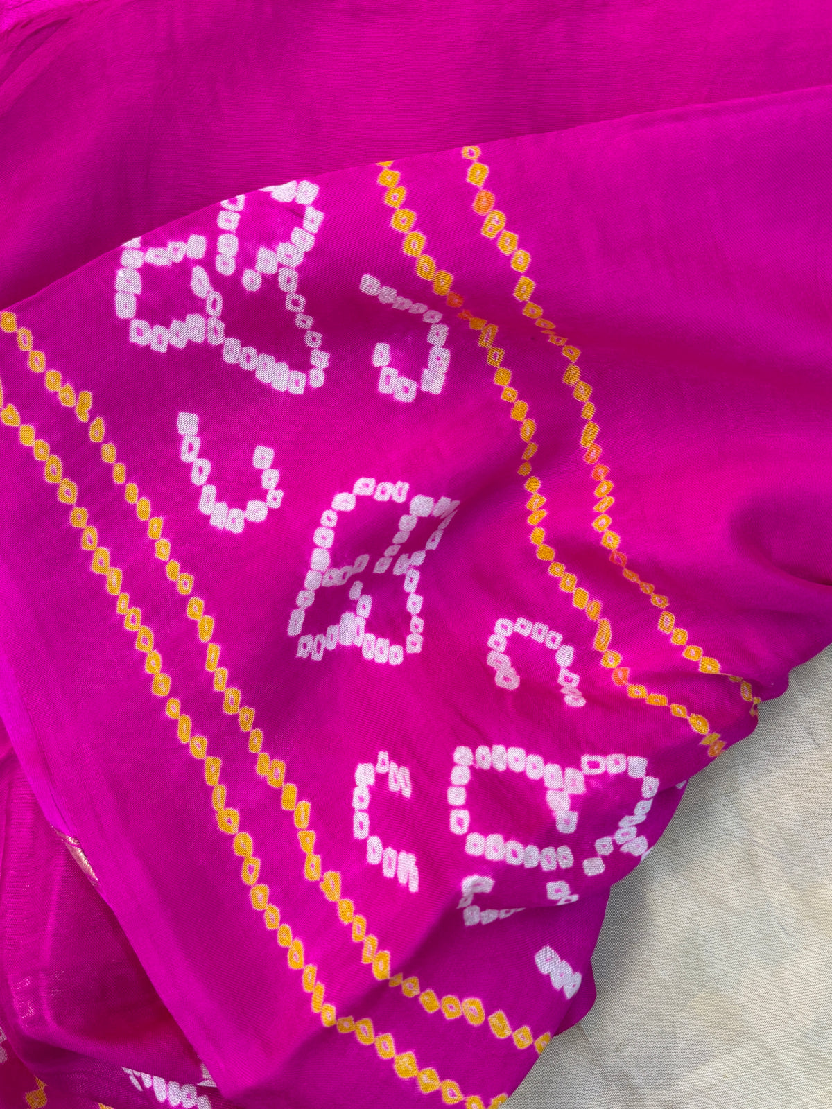 Pink bandhini and gajji silk saree clsa 11938