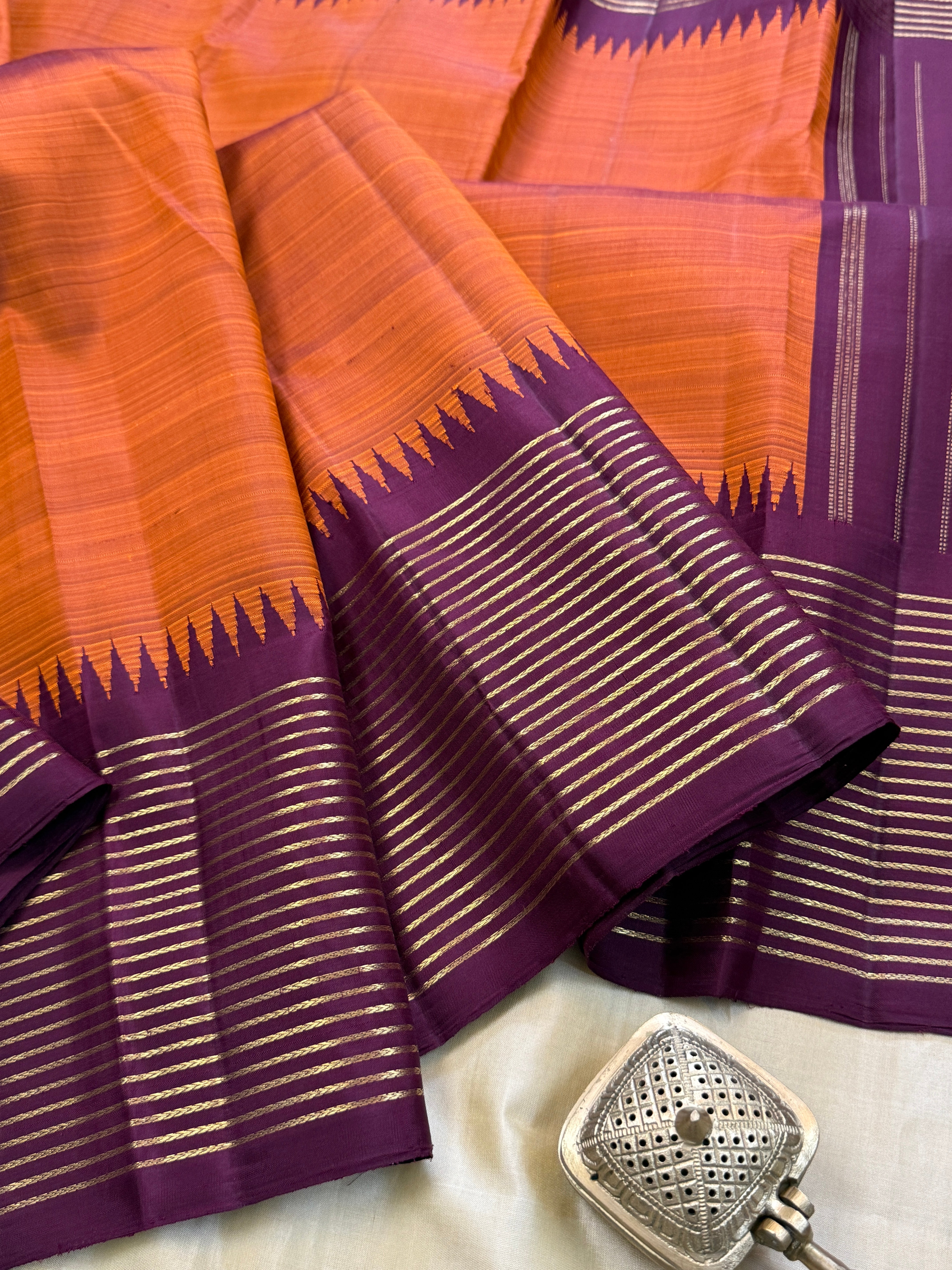 Vintage Korvai / kanjipuram silk sarees clsa 11598