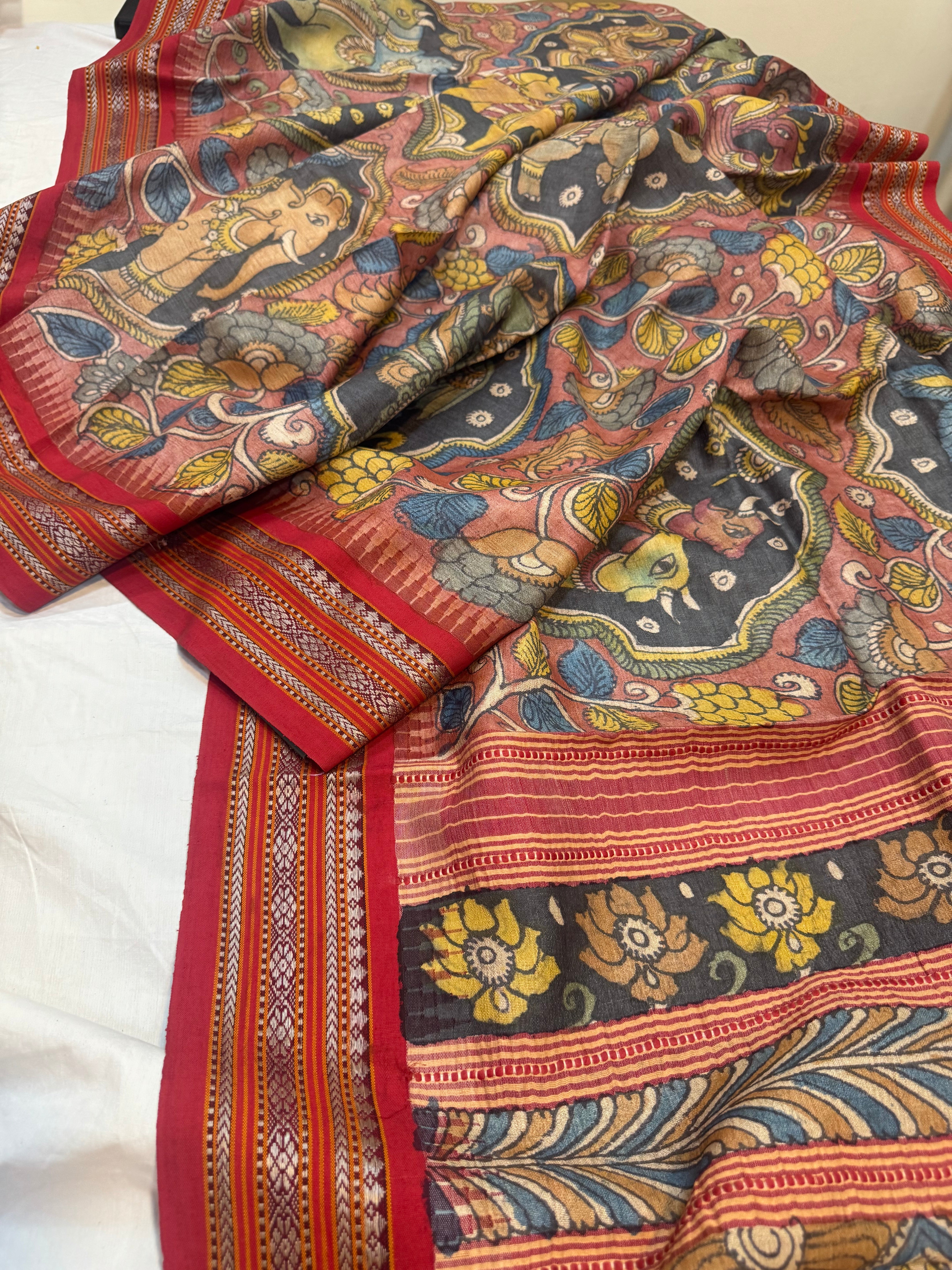 Vanasingaram : Pen Kalamkari in Vidharba Tussar