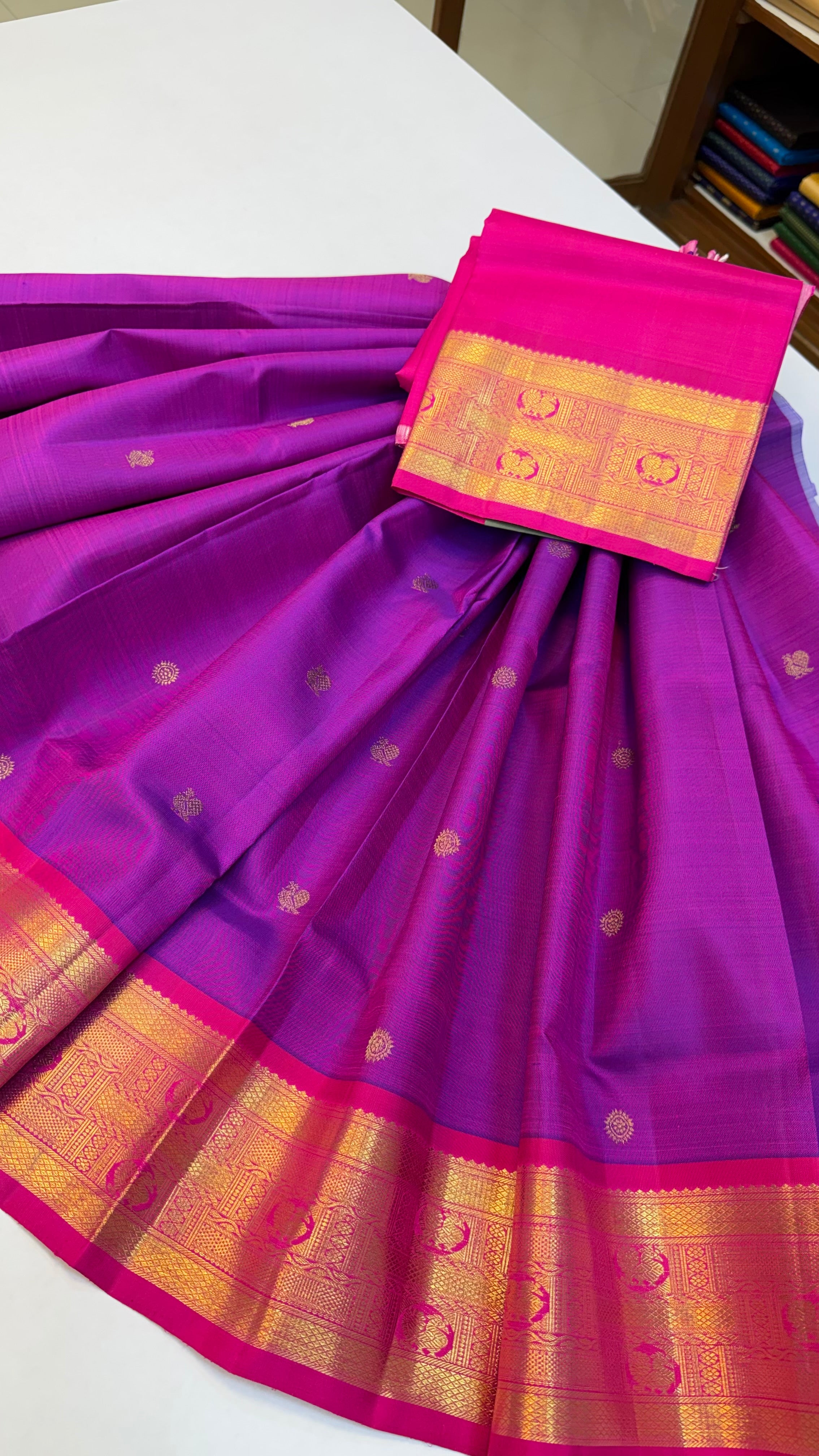 Traditional Paavadai  Purple pink  set 6 to 9 years