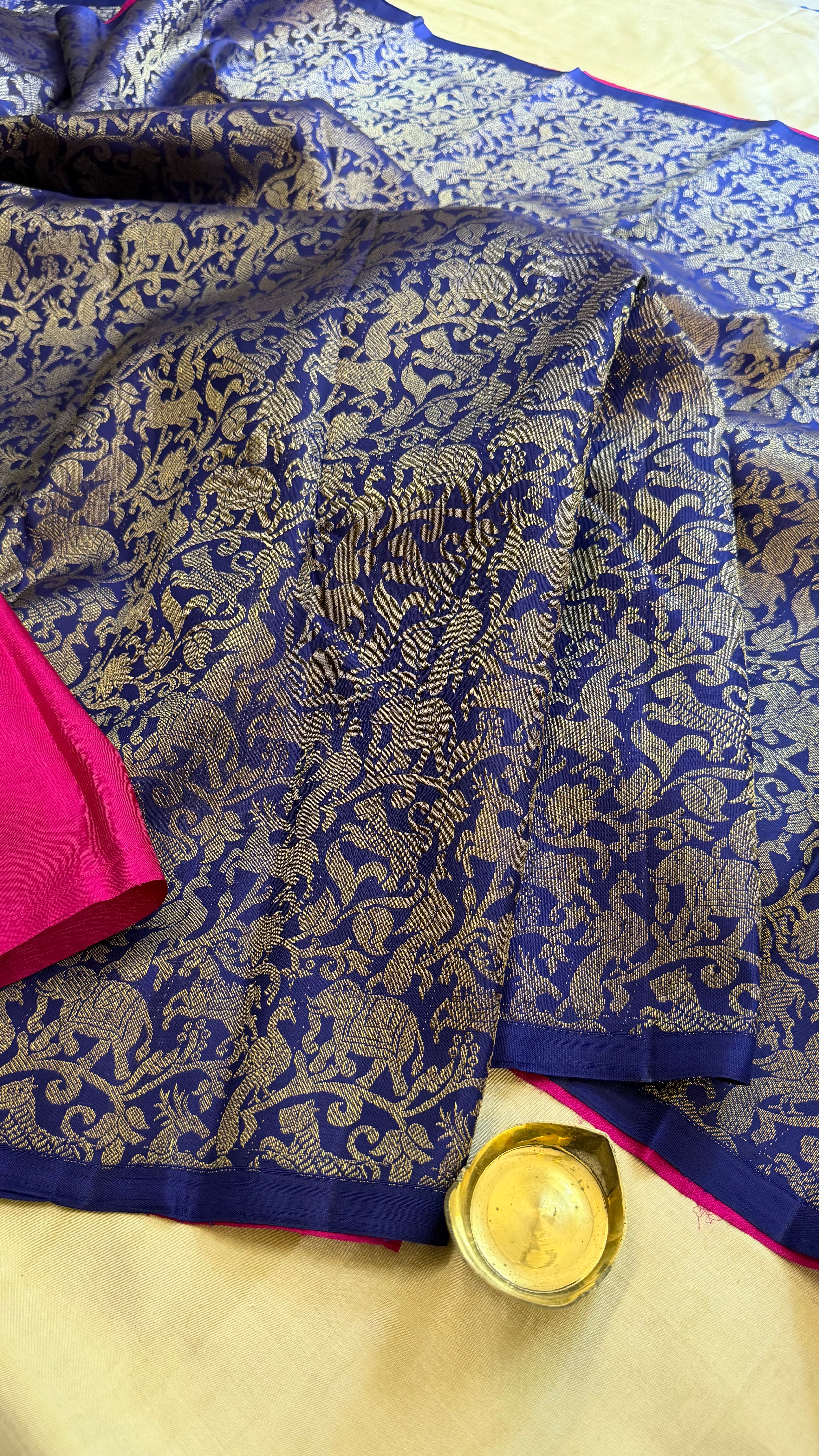 Vanasingaram partly pallu style/ kanjipuram silk