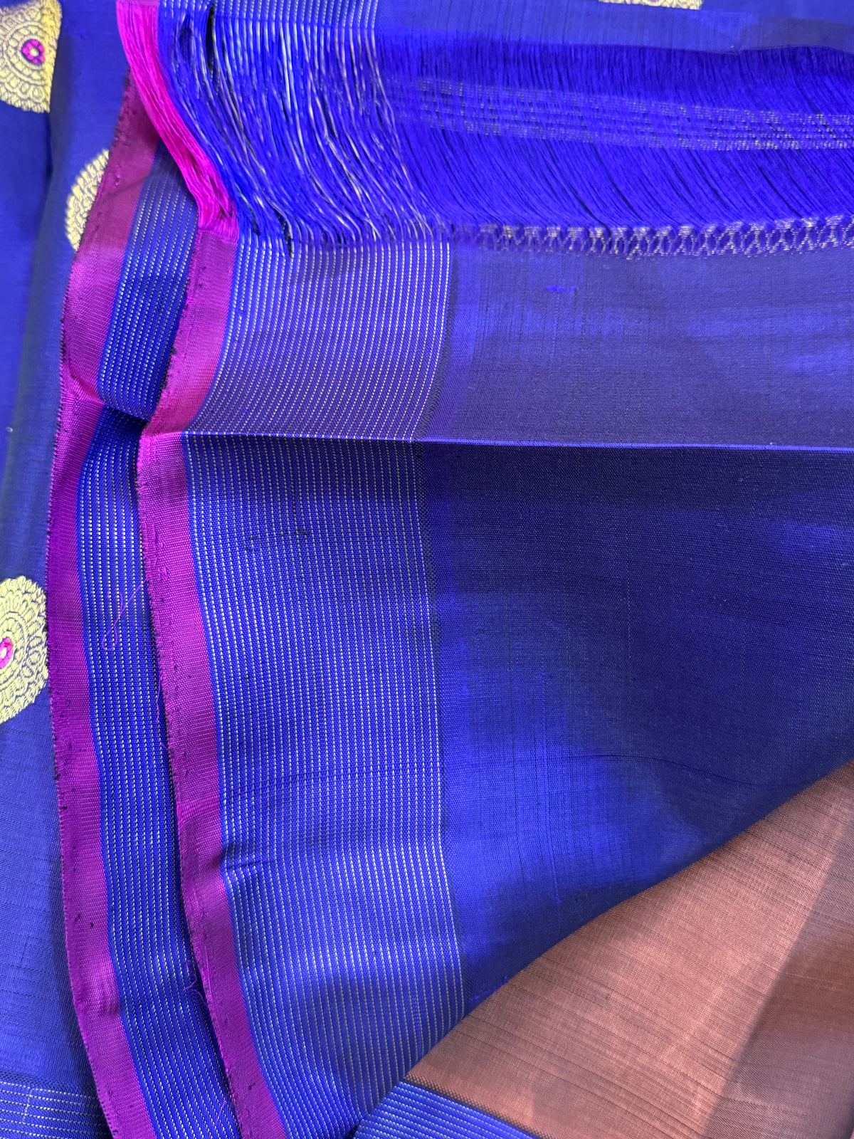Honey Body thread work and vairaoosi border Korvai pure zari/ kanjipuram silk saree clsa 8900