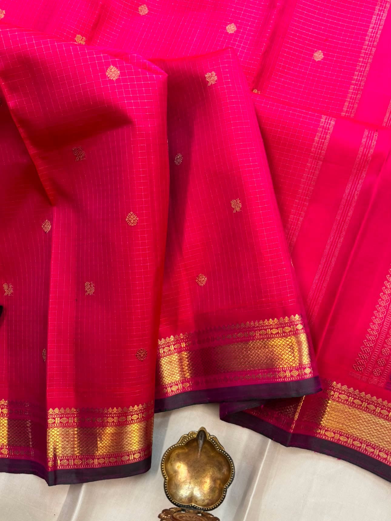 Pink pure Zari Kattam / kanjipuram silk saree CLSA 5798