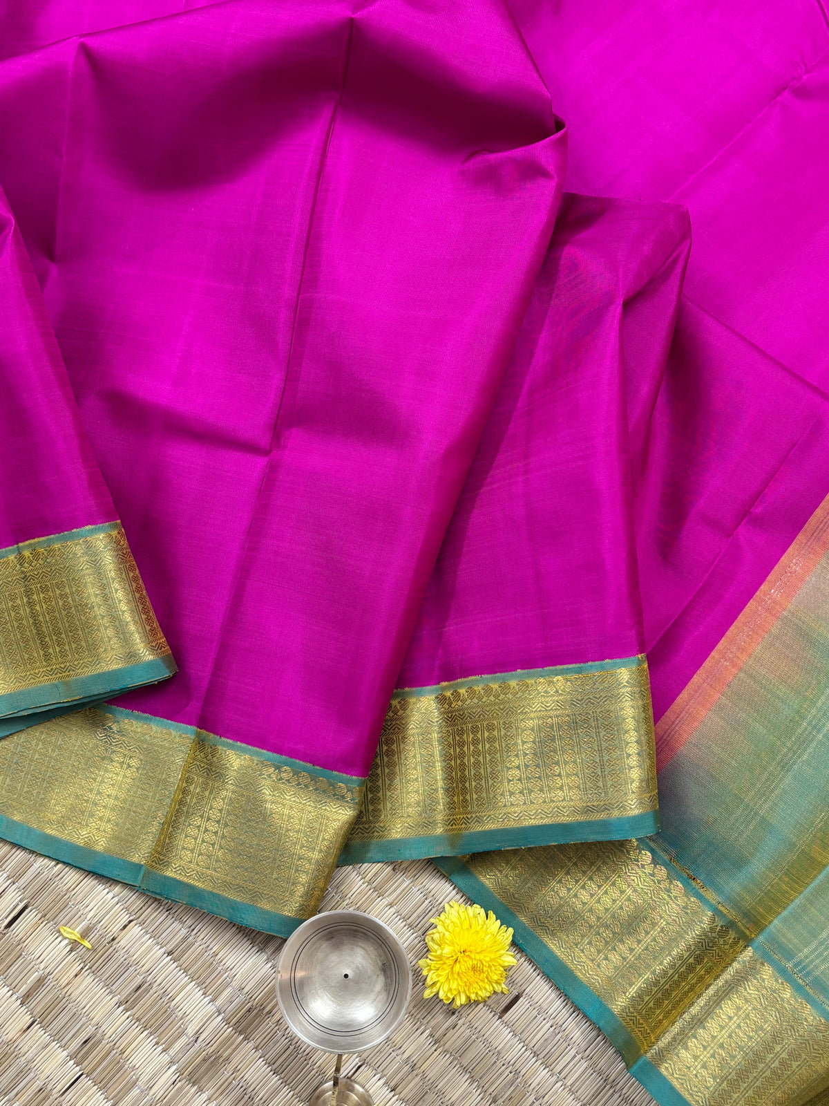 Concept saree-double pallu and double blouse Korvai/kanjipuram silk saree clsa 10956