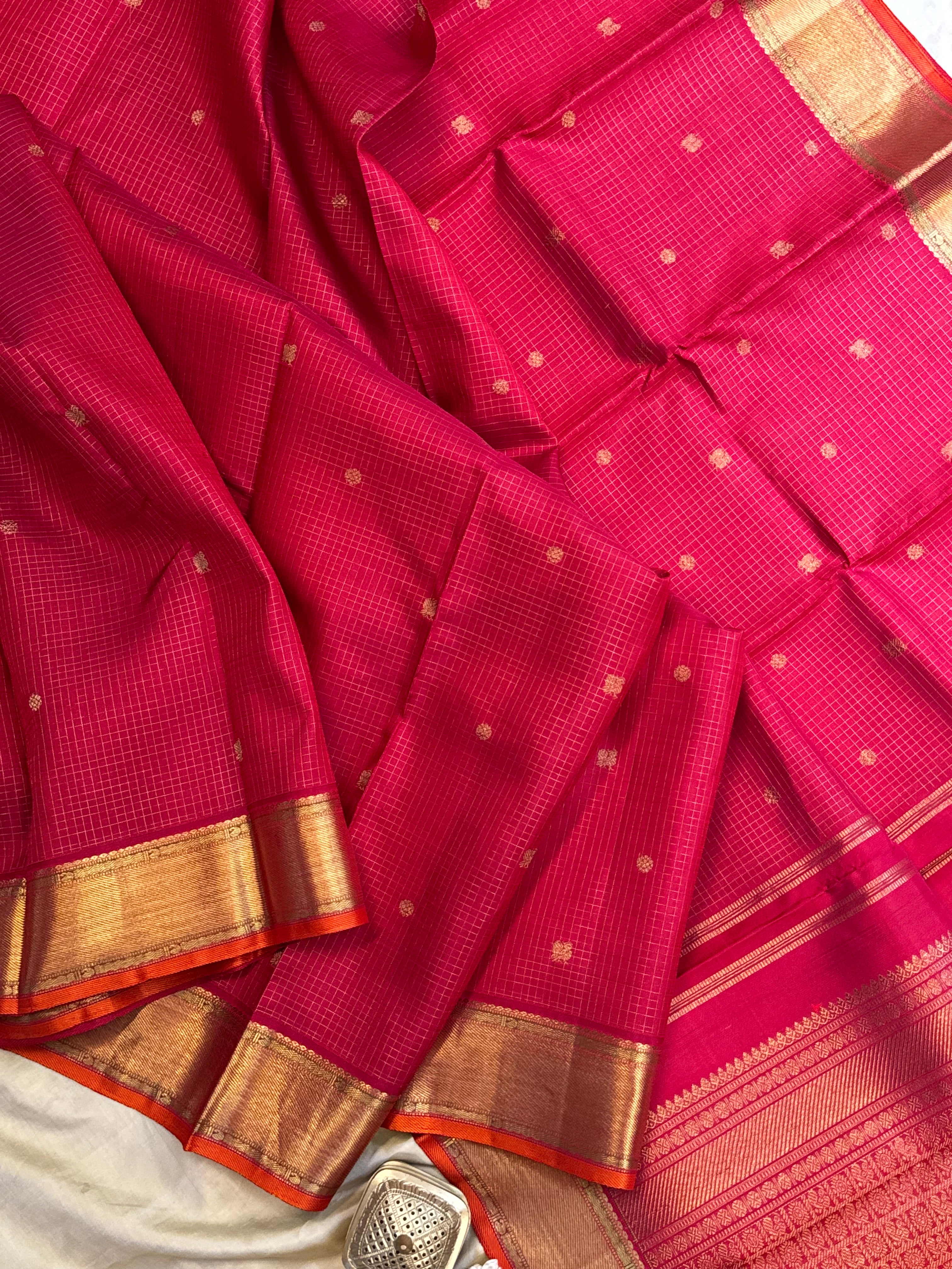 Red zari kattam butta / Kanjipuram silk CLSA2129