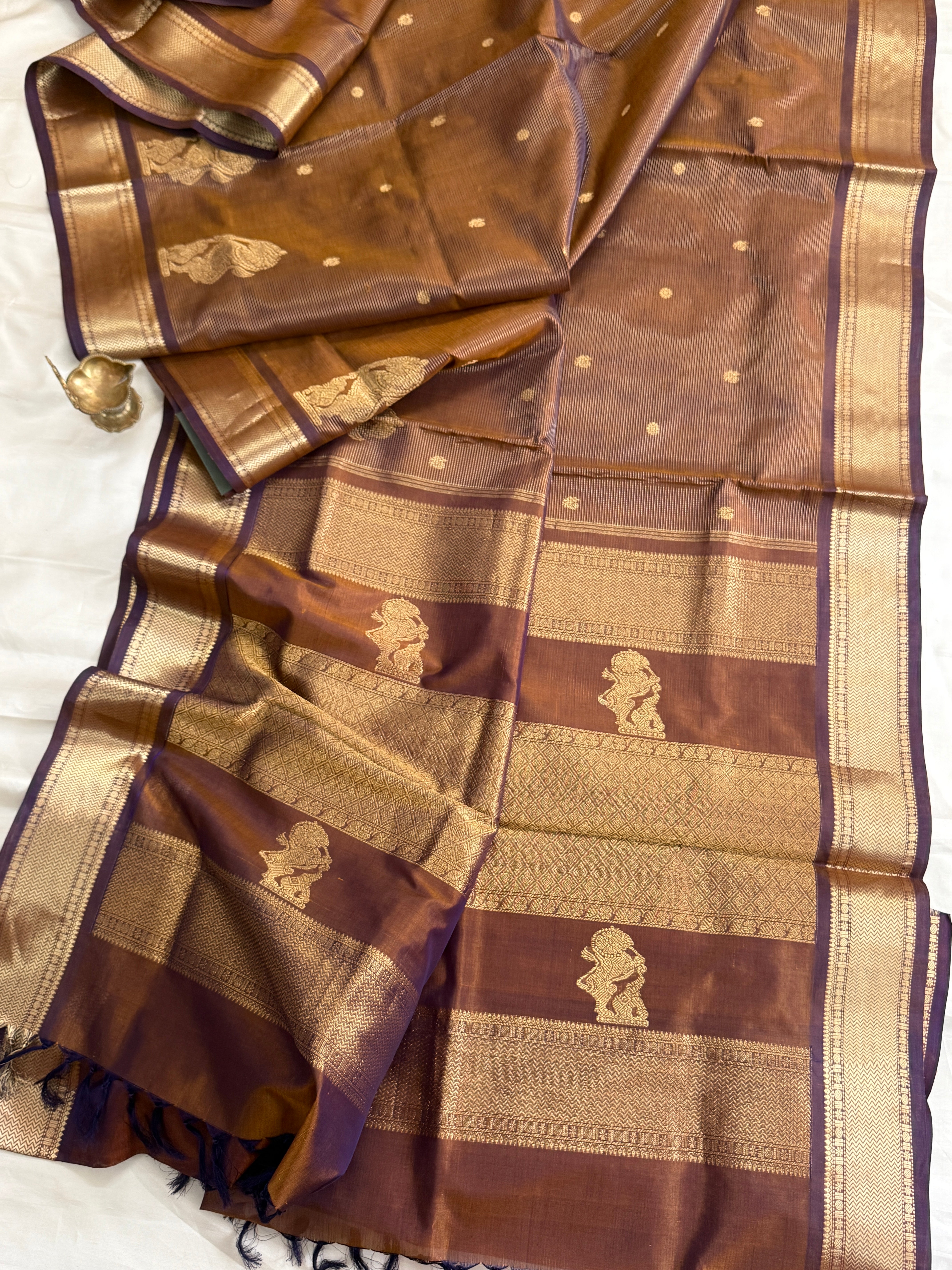 Honey vairaoosi annam checkaram Butta silk cotton/CLSA11489