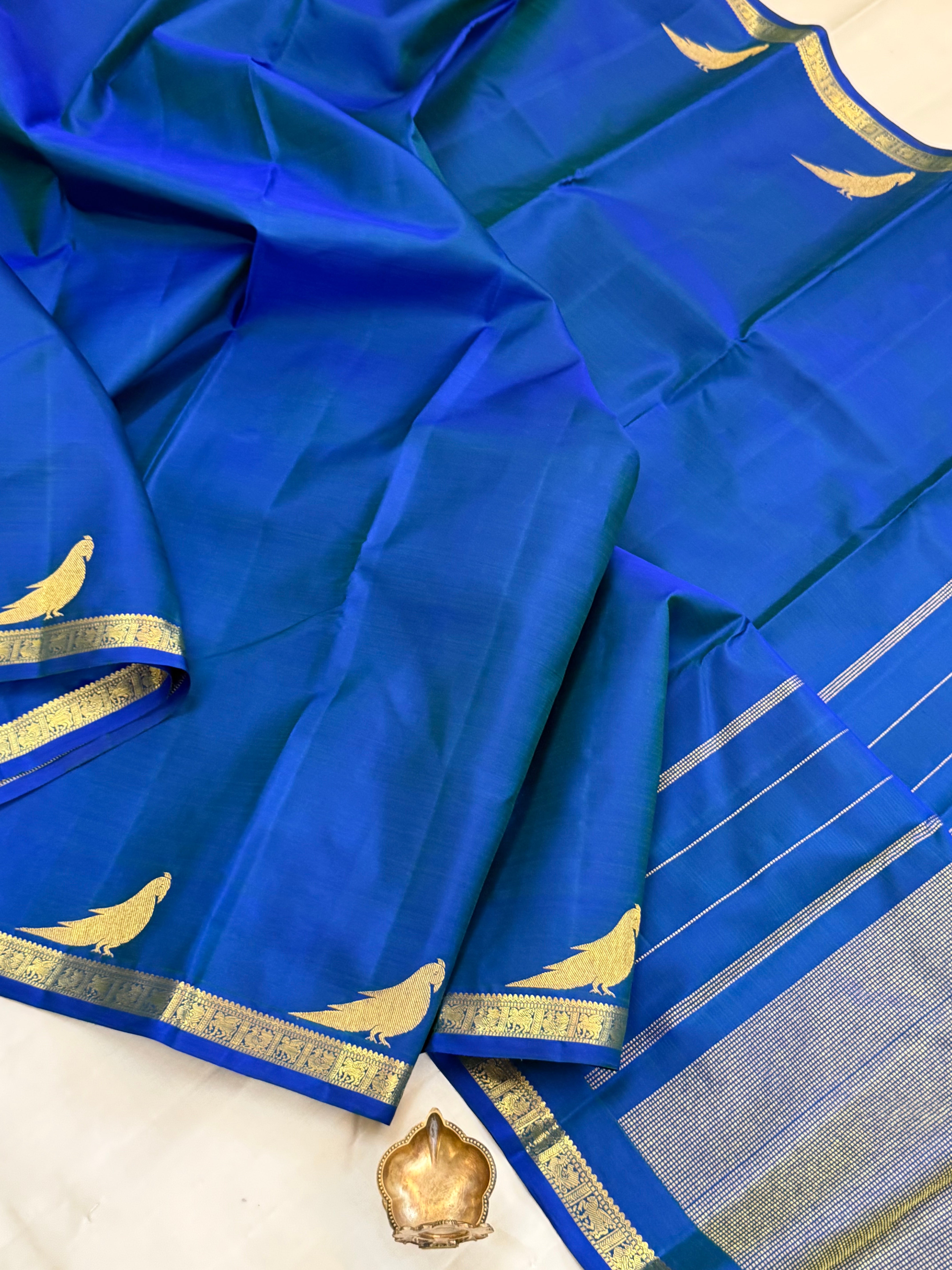 Mayilkazhuthu Kili border 2g Kanjipuram silk CLSA 11019