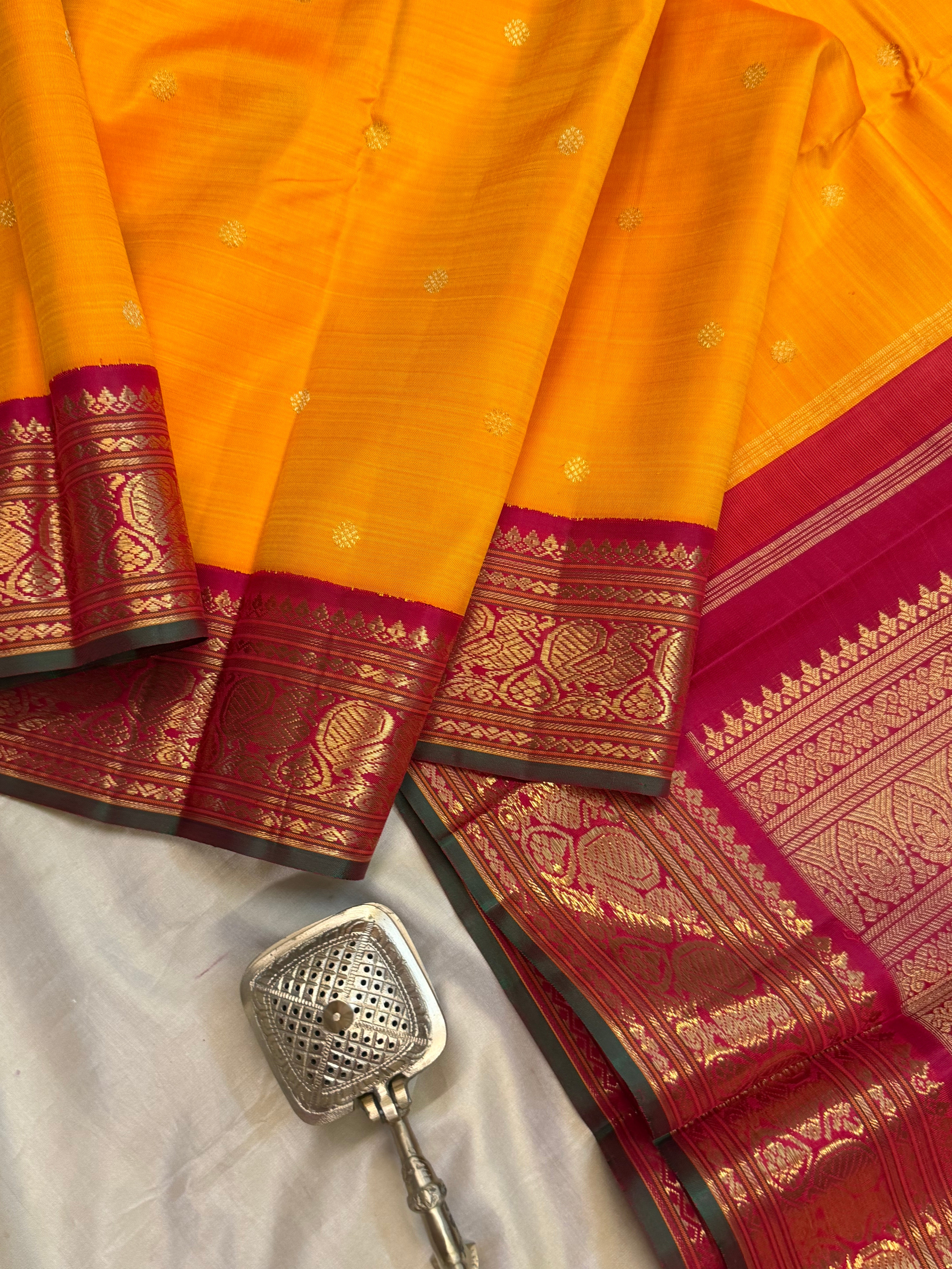 Mambazha Manjal  korvai / kanjipuram silk