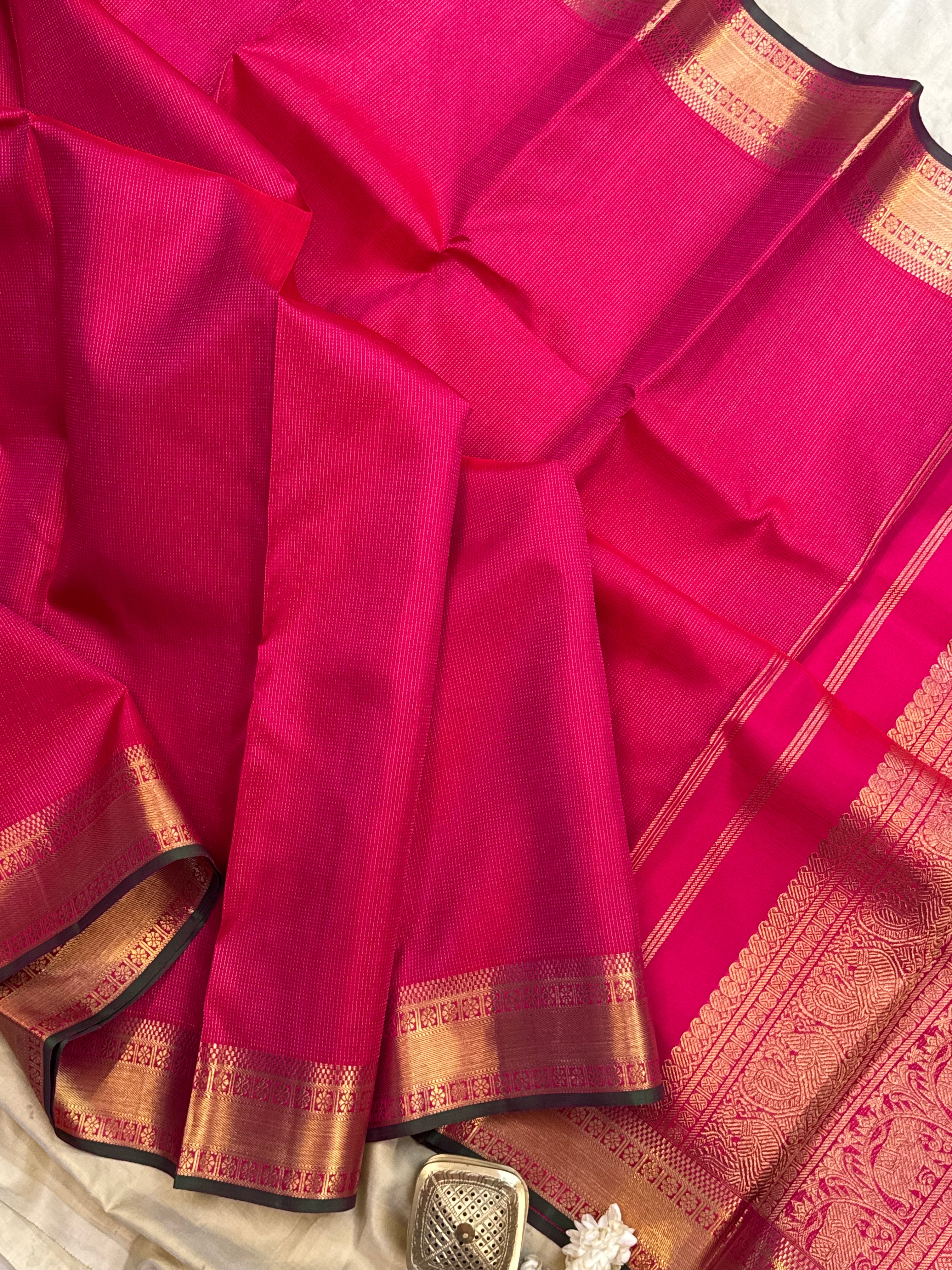 Pink zari ossivanam/ Kanjipuram silk CLSA3514