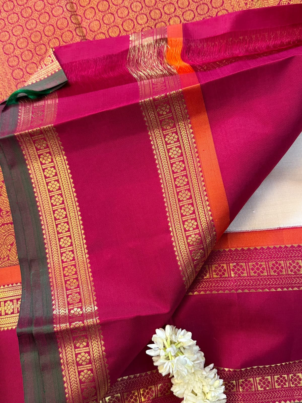 Brocade pure Zari Korvai Laksham Butta / Kanjipuram silk CLSA10710