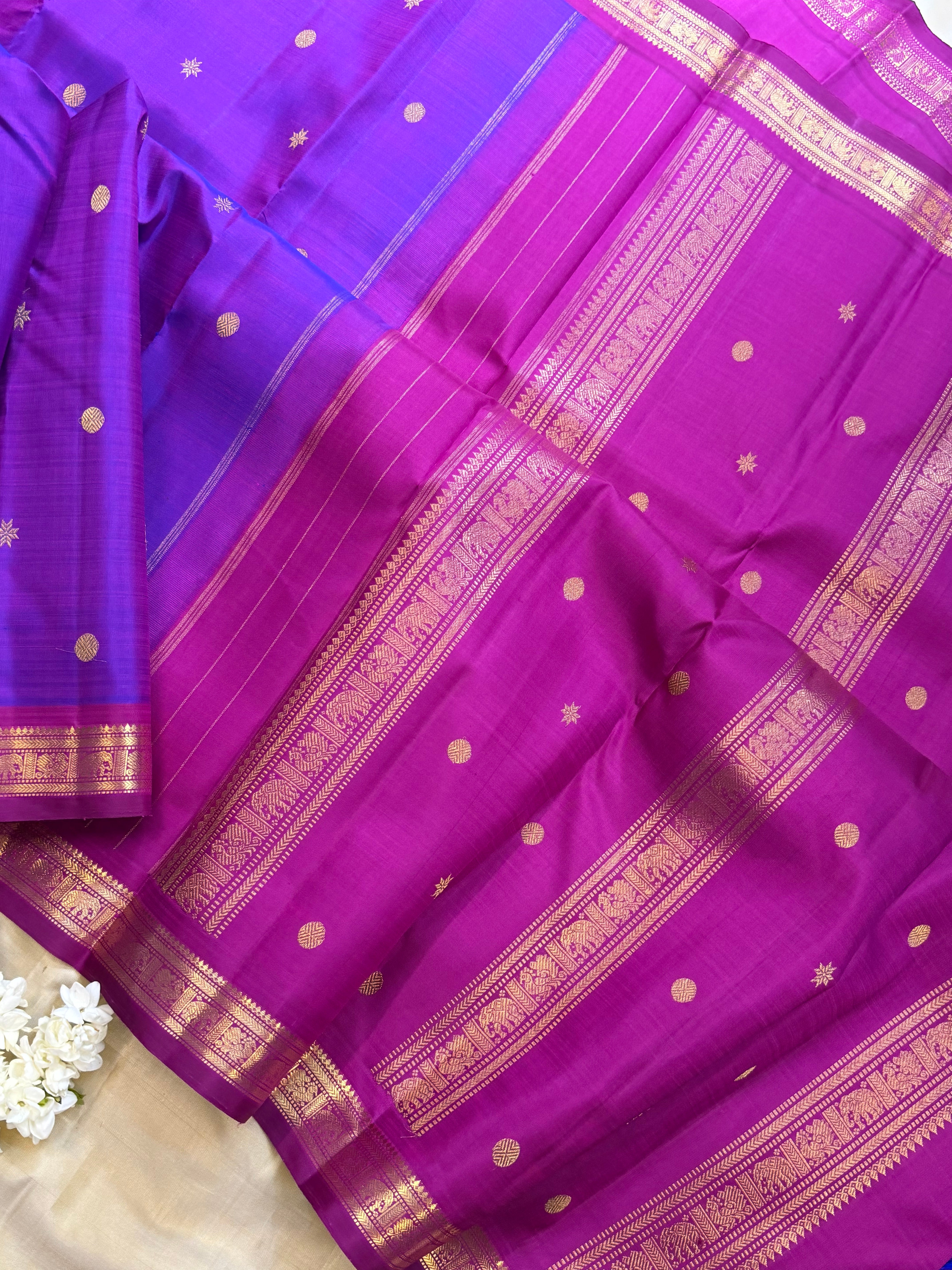 Meenakshi small border / Kanjipuram silk saree clsa 11658