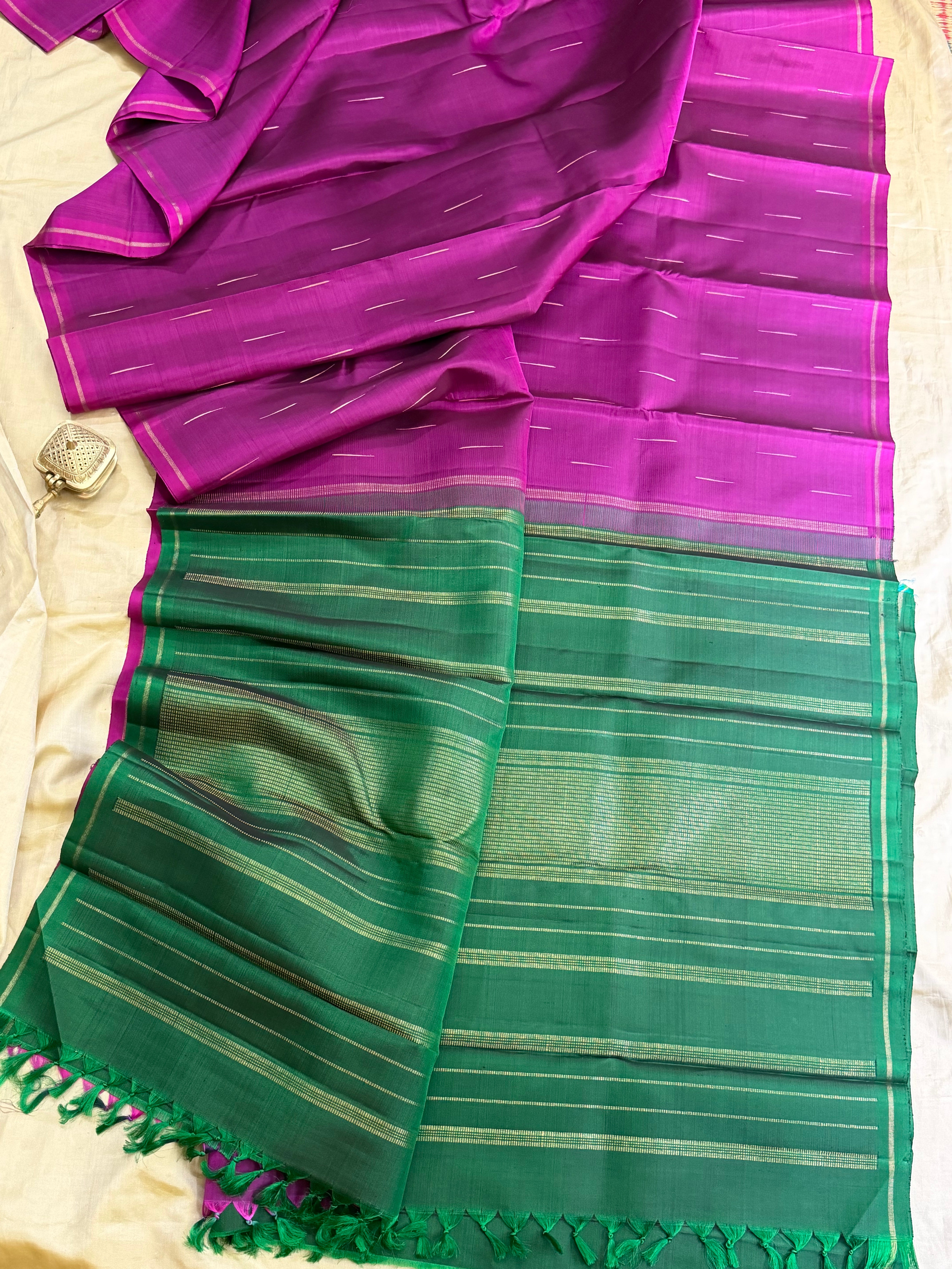 Magenta malli moggu  / Budget friendly Kanjipuram silk sarees