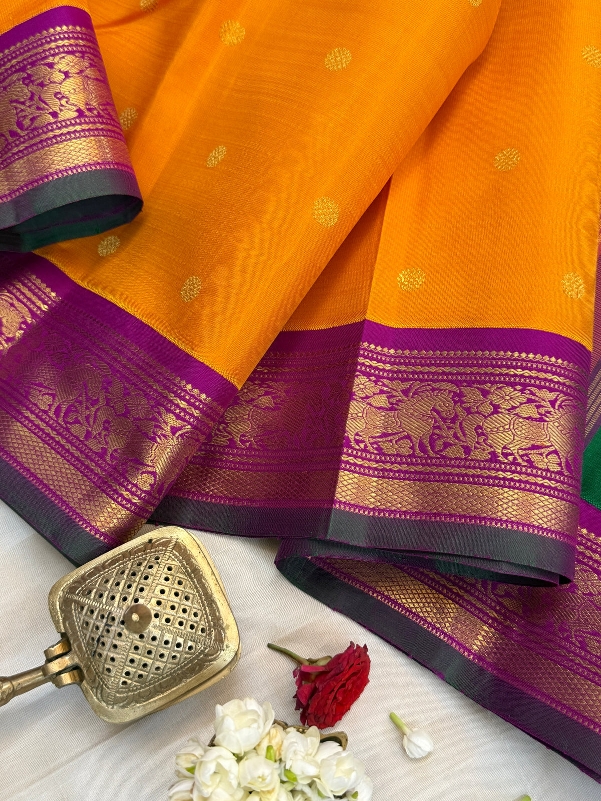 Triple Palla with Korvai / Kanjipuram Silk Saree CLSA11423