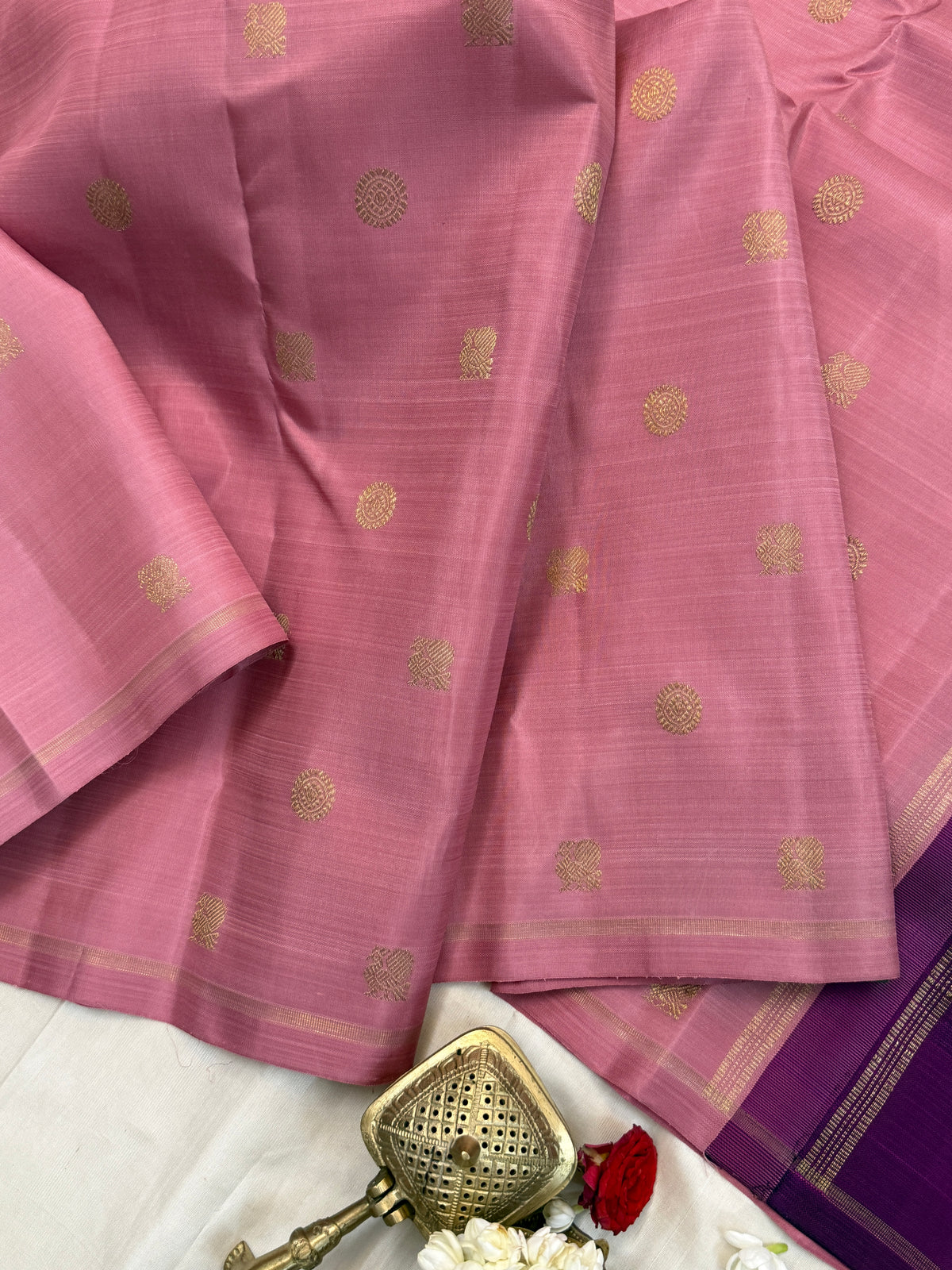 double Palla borderless / Kanjipuram Silk Saree CLSA11138