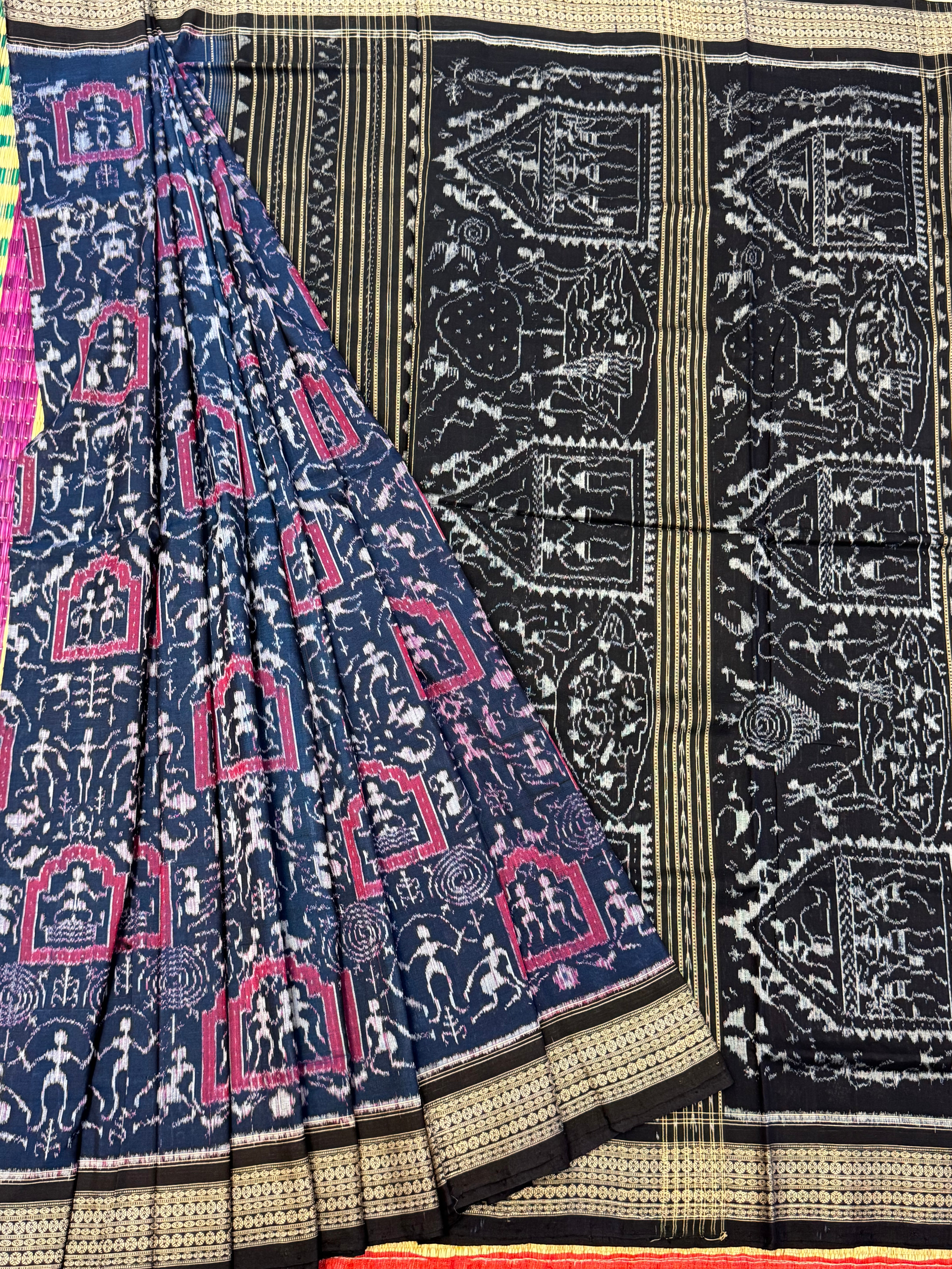 Master weaver tribal art Sambalpuri cotton saree