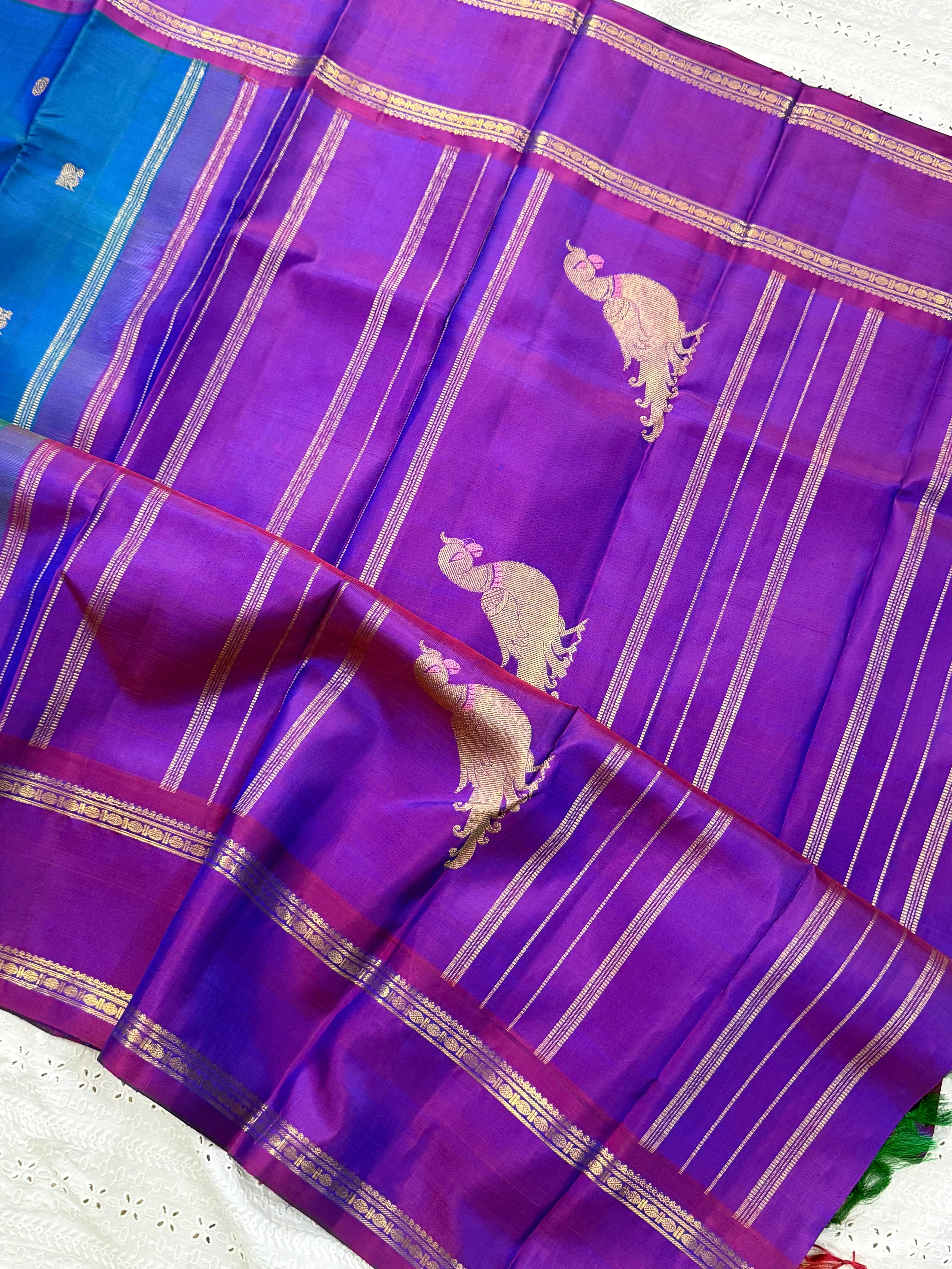 MAYIKAZHUTHU RETTAPET/KANJIPURAM SILK SAREE