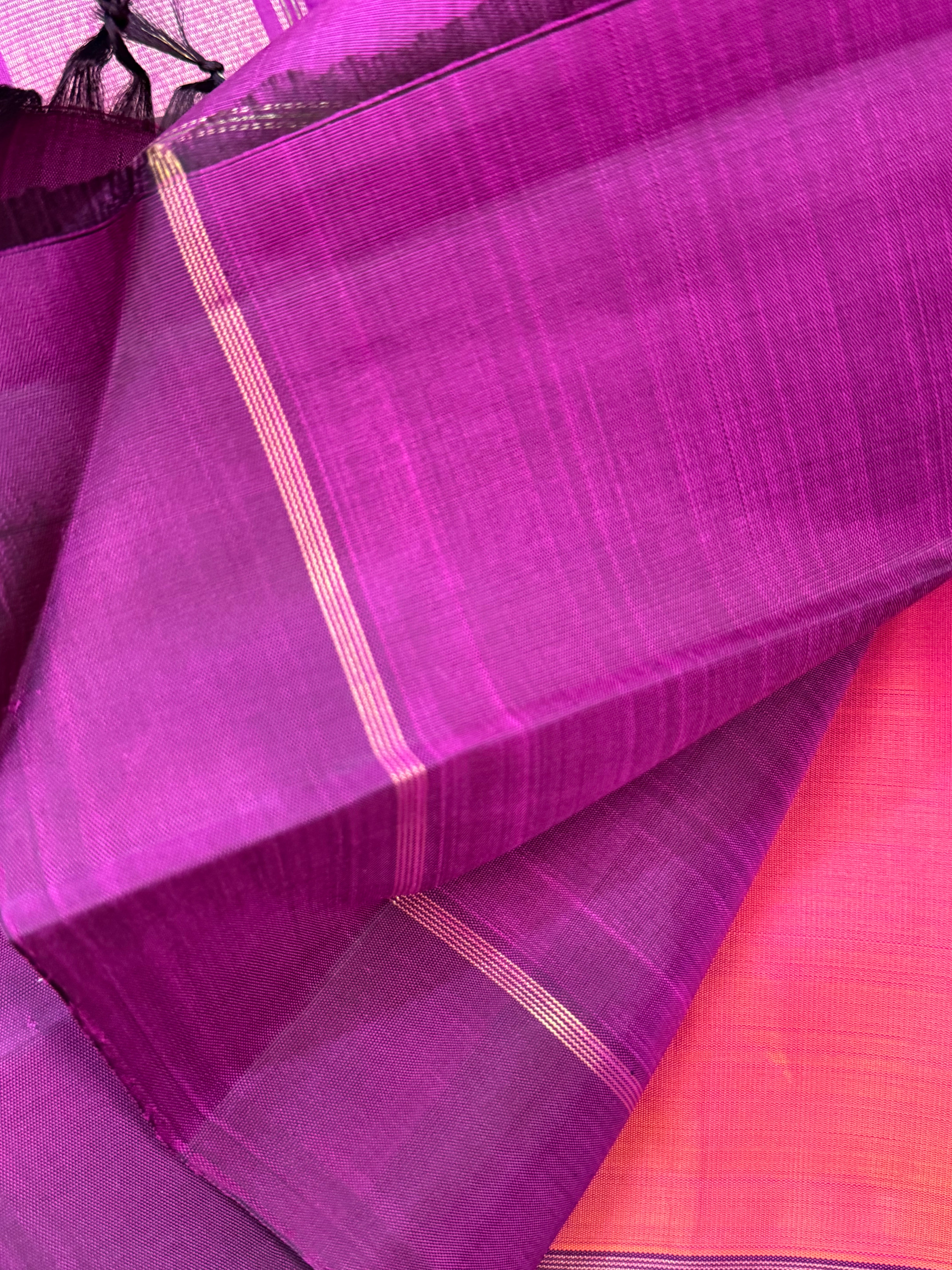 Pinkish purple oosivanam / Kanjipuram silk