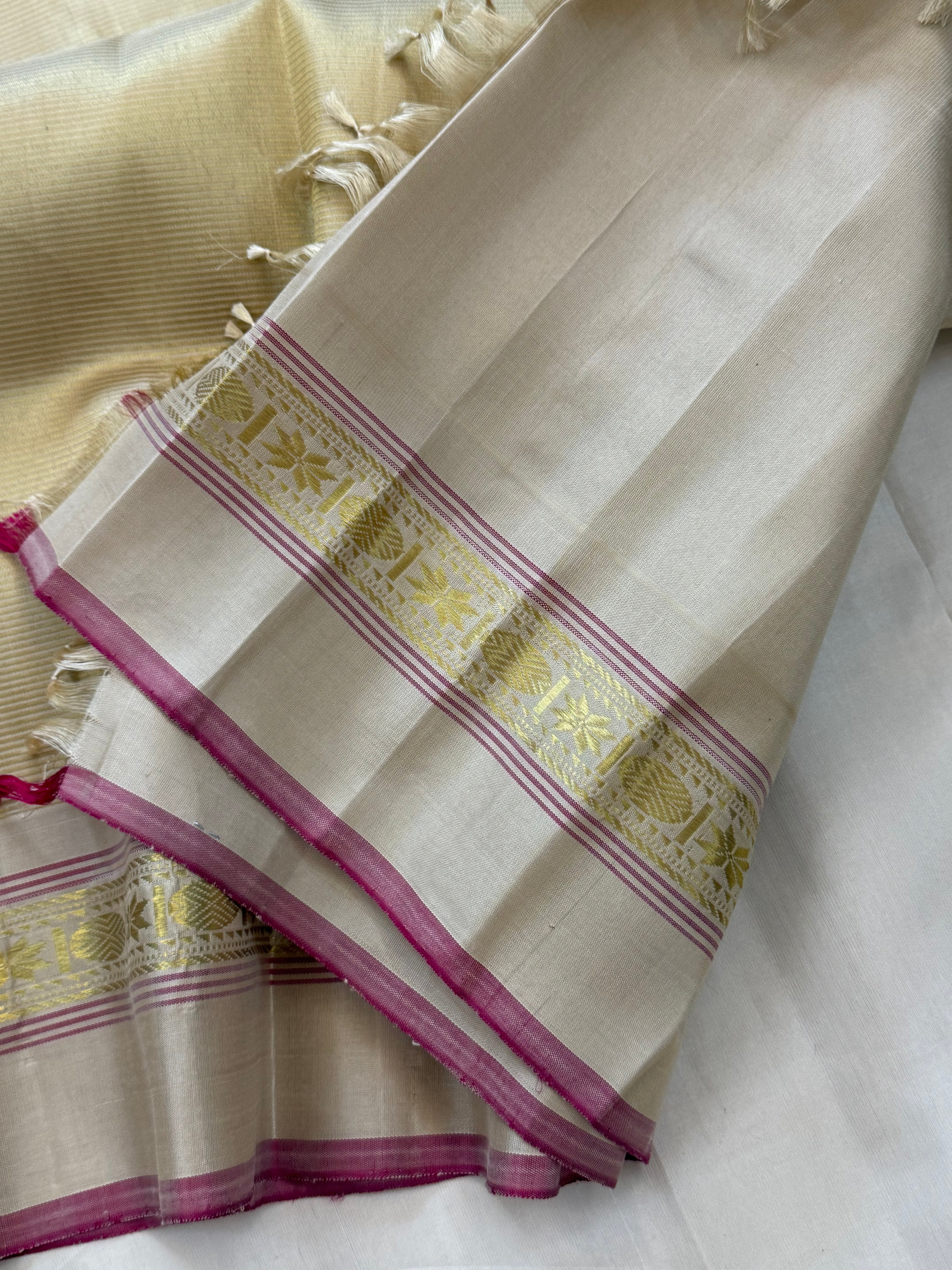 Dark green body checks with rekku border/ Gadwal silk CLSA11298