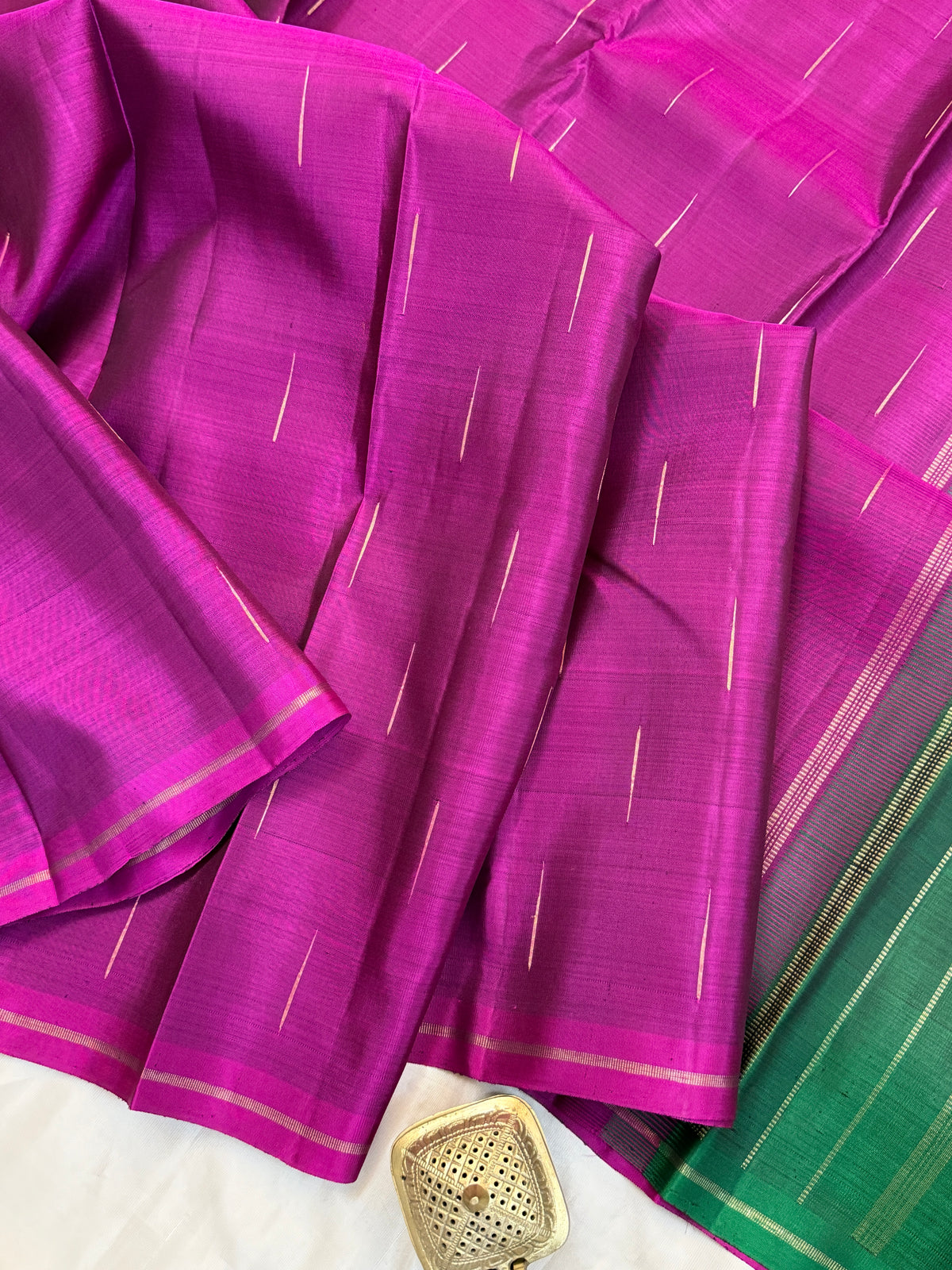 Majenta raindrops pure Zari/ kanjipuram silk saree clsa 990