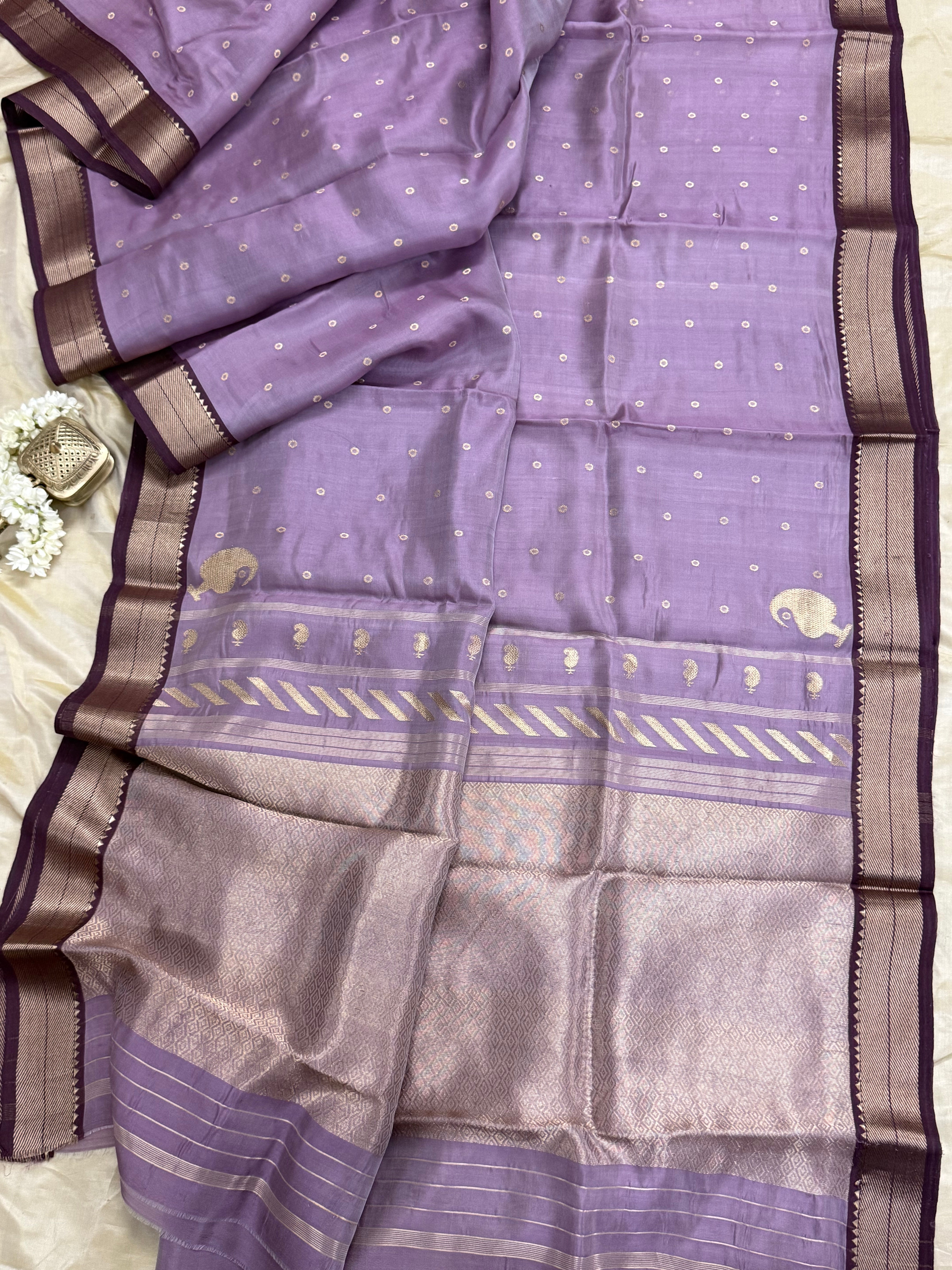 Lavender Ektara butta / Chanderi Silk