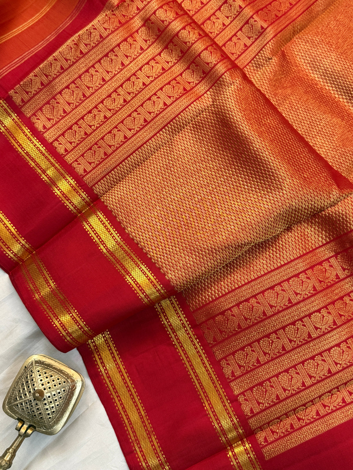 Simha Pure Zari Rettapet / Kanjipuram silk saree clsa 6908