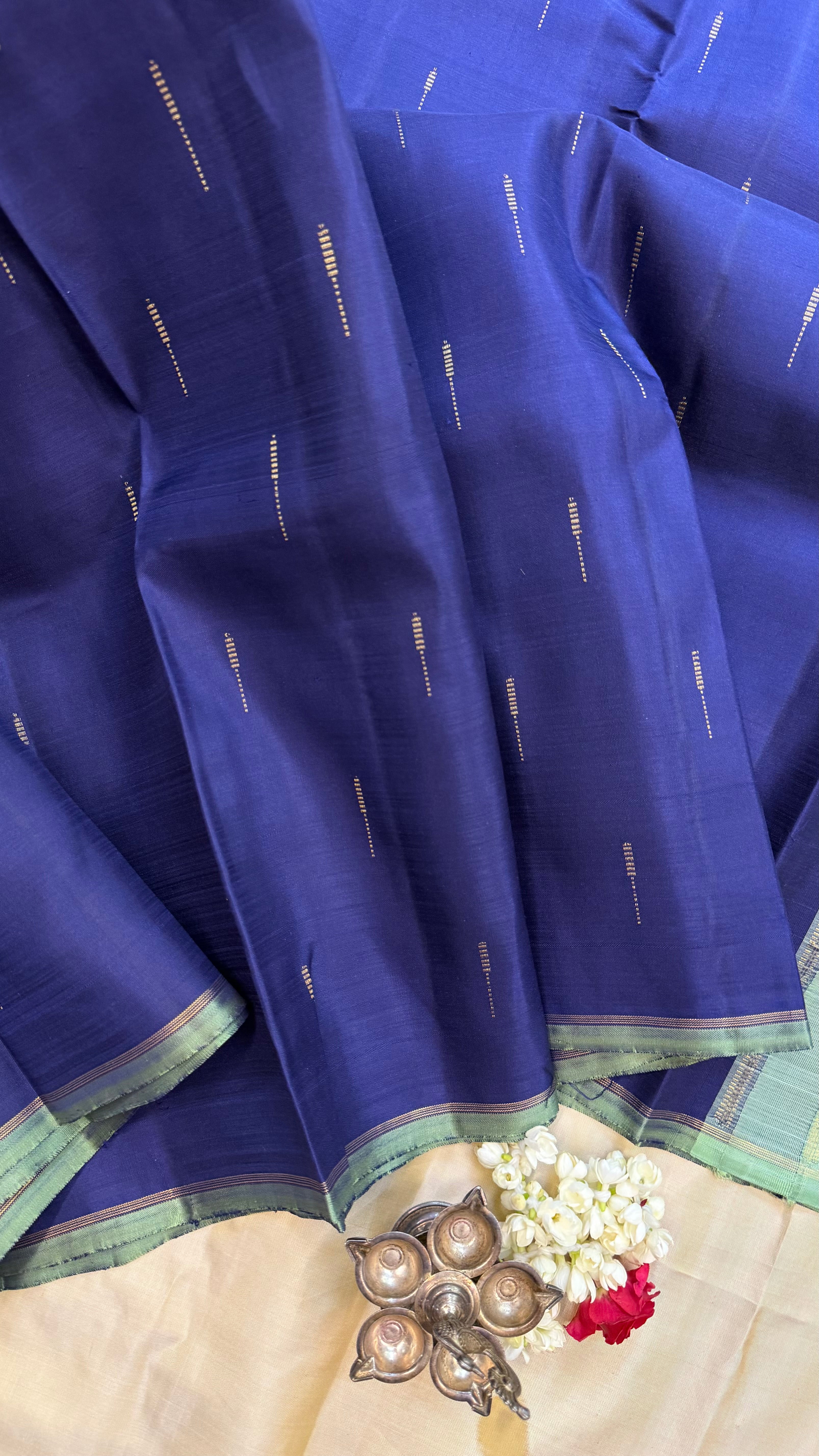 Purple borderless/ Kanjipuram Silk