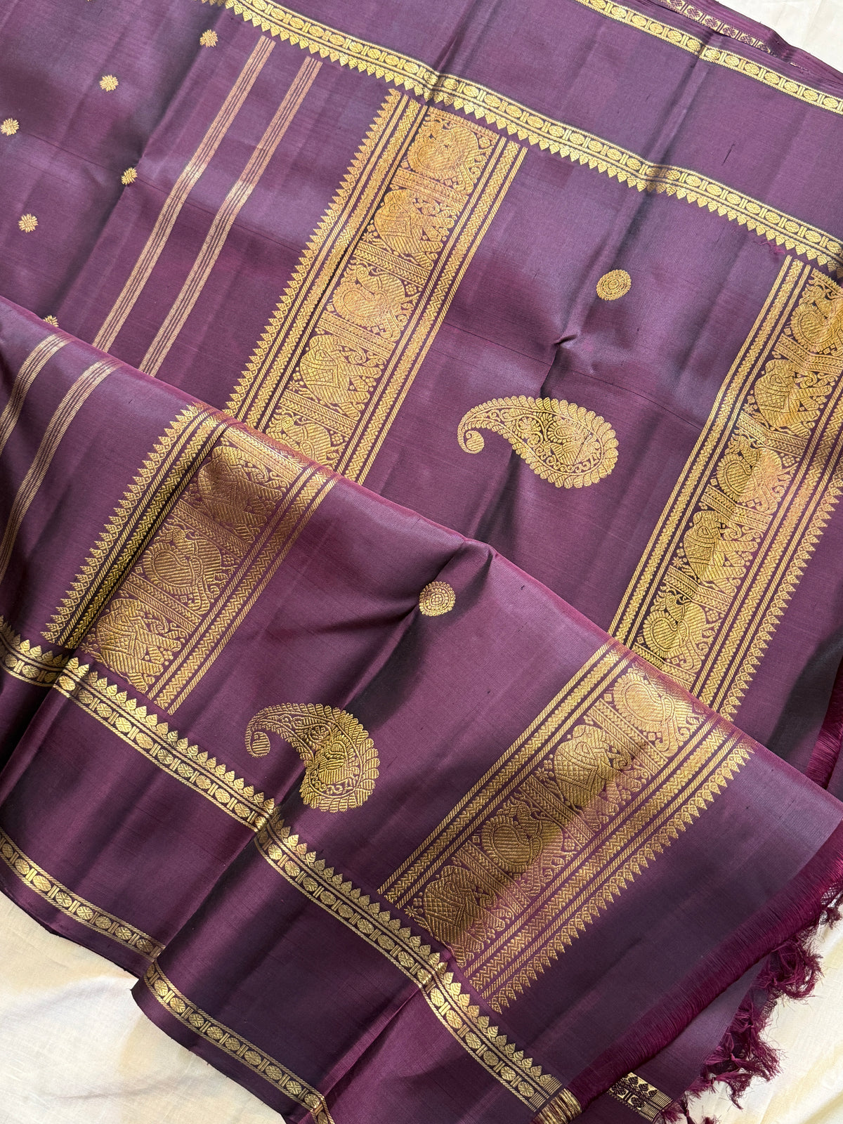 Paaku Rettapet Zari butta / kanjipuram silk saree clsa 11963