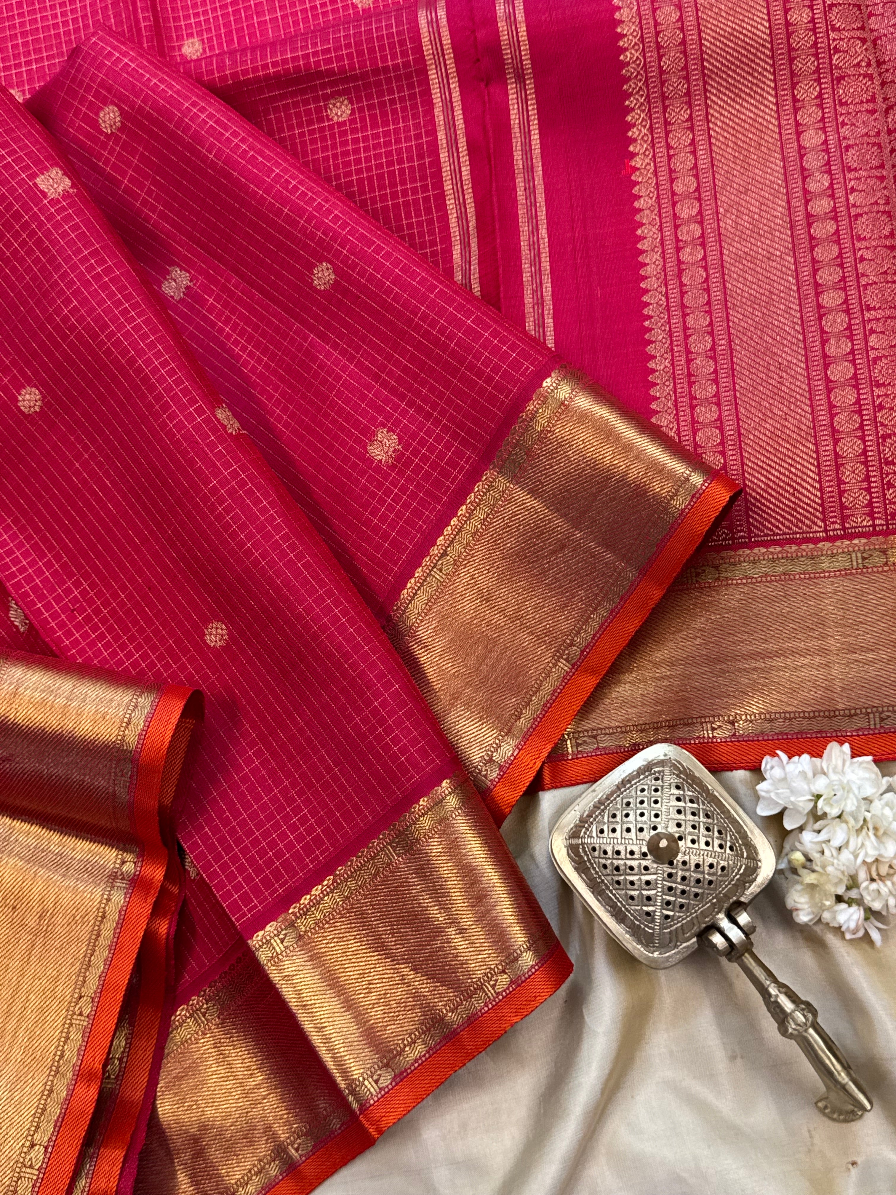 Red zari kattam butta / Kanjipuram silk CLSA2129